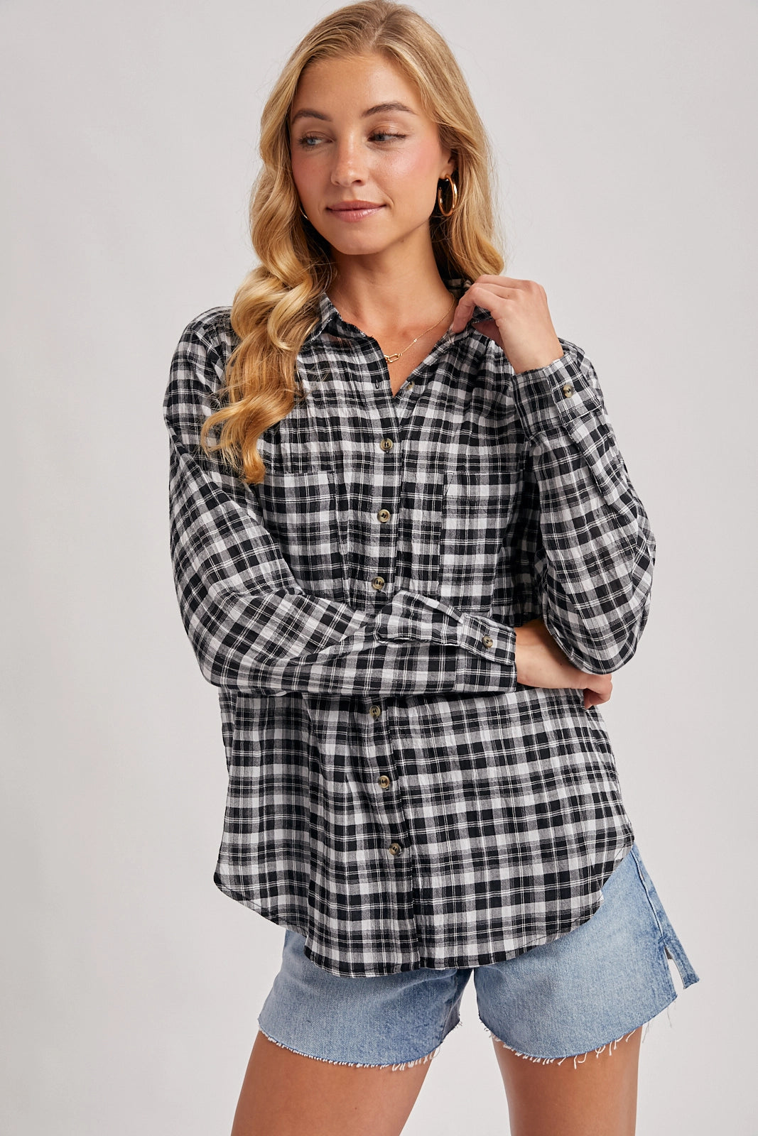 Rylee Button Down Plaid Shirt