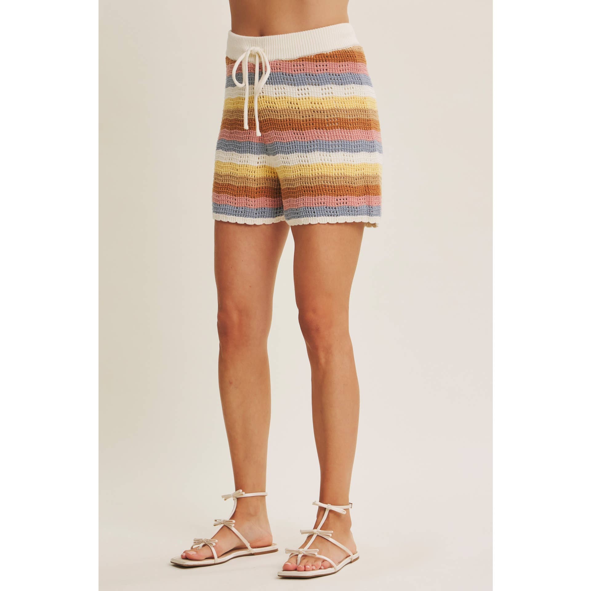 Civana Striped Sweater Shorts