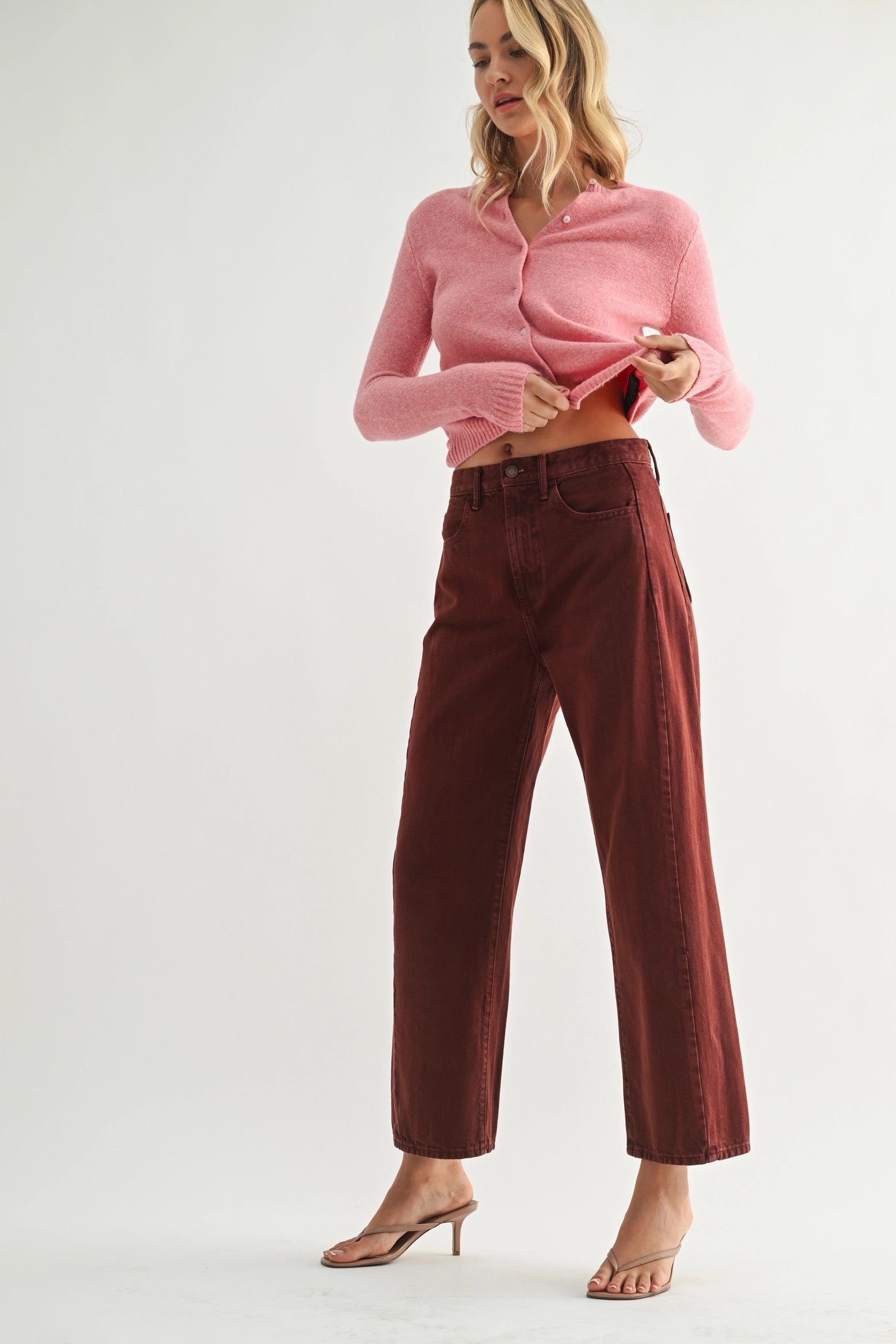 Calli Barrel Twist Jean in Cinnamon