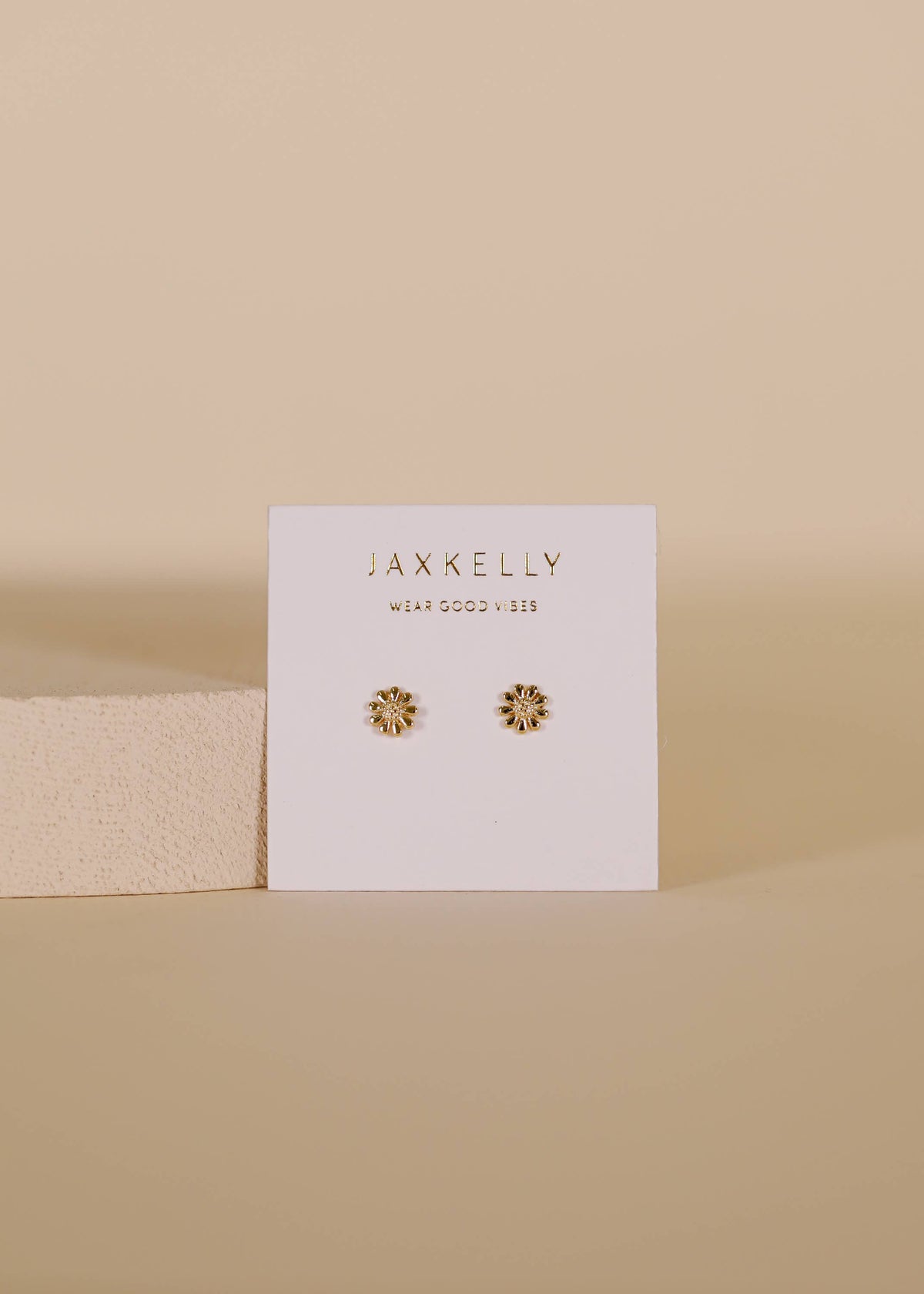 Gold Petite Daisy Stud Earrings