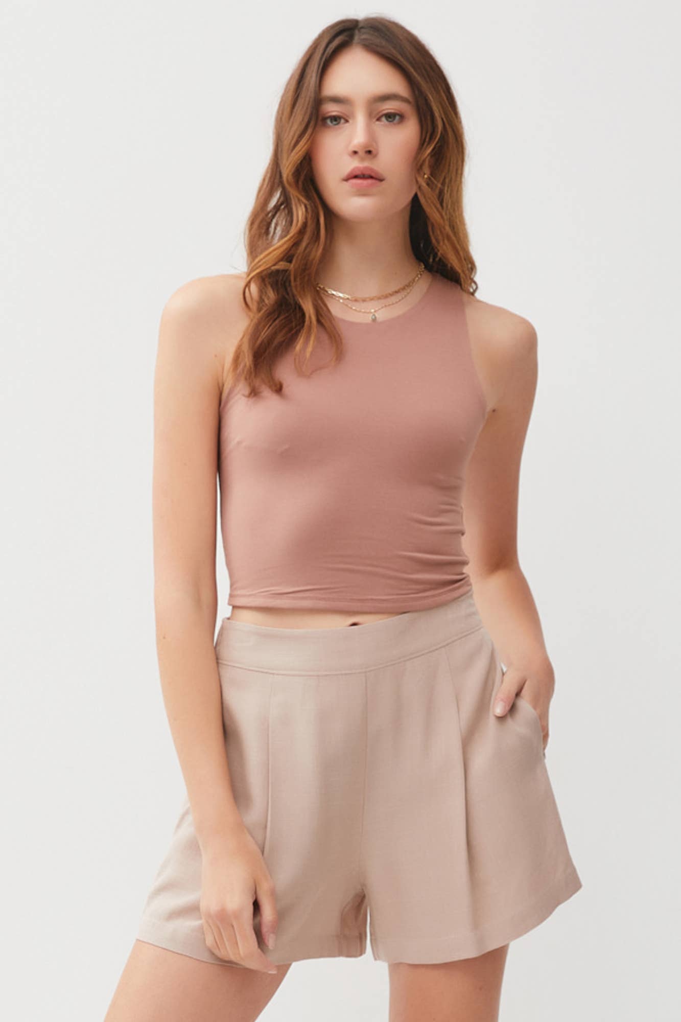 Ivy Double Lined Cropped Tank