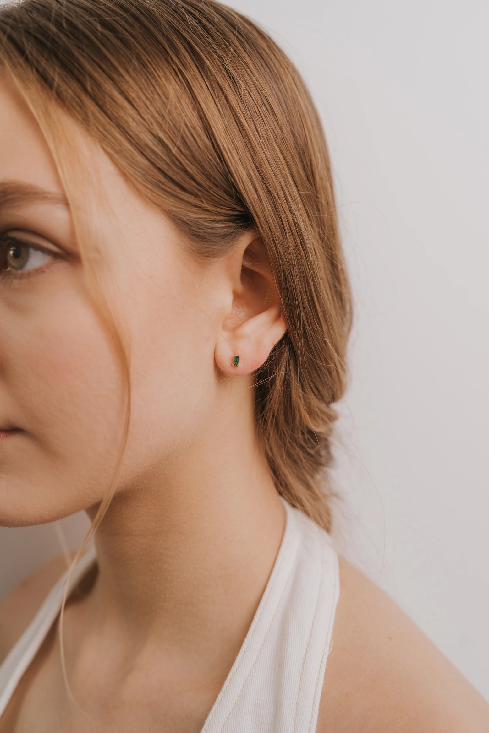Baguette Gold Earrings