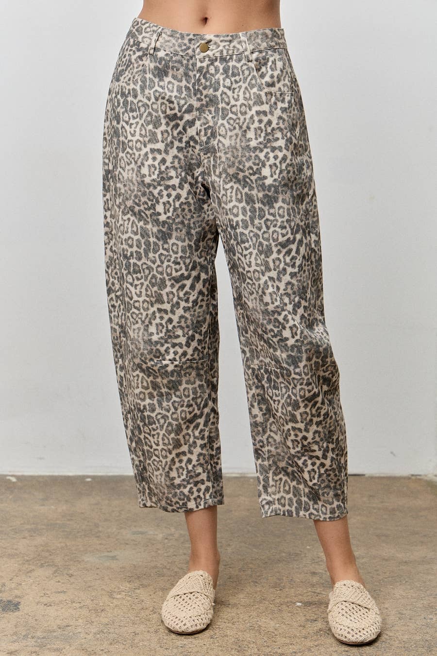 Imogen Leopard Barrel Pants