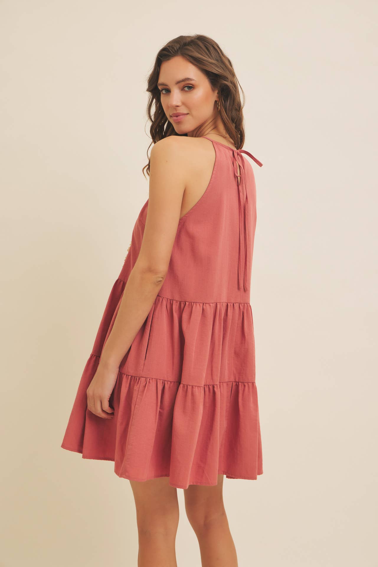 Lyla Lace Halter Mini Dress