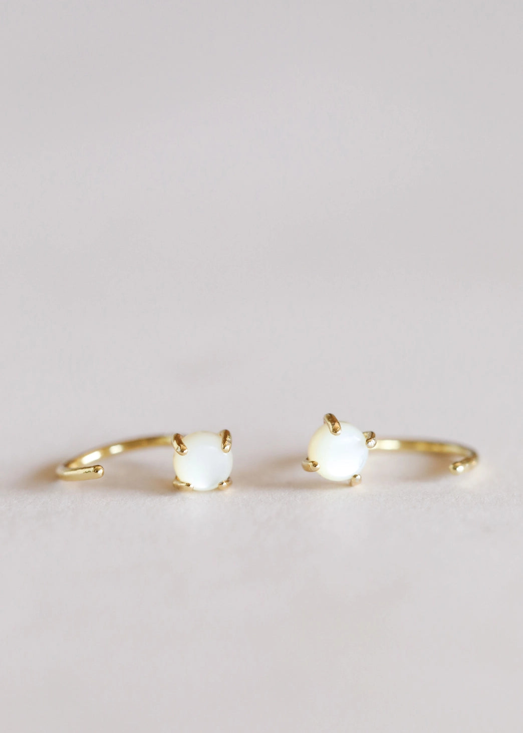 Gemstone Huggie Earrings