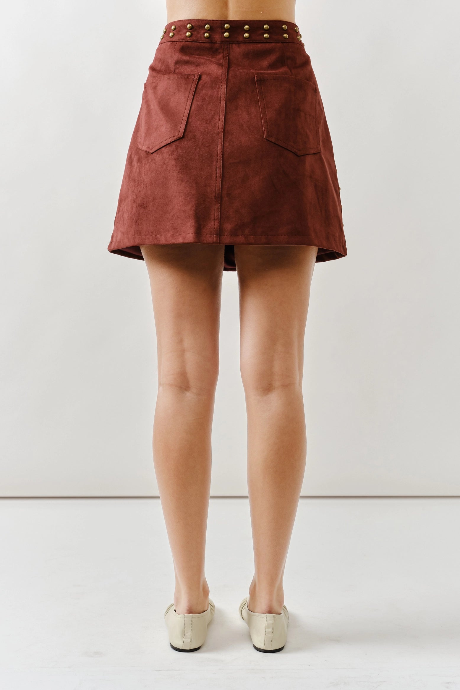 Laura Studded Suede Mini Skirt