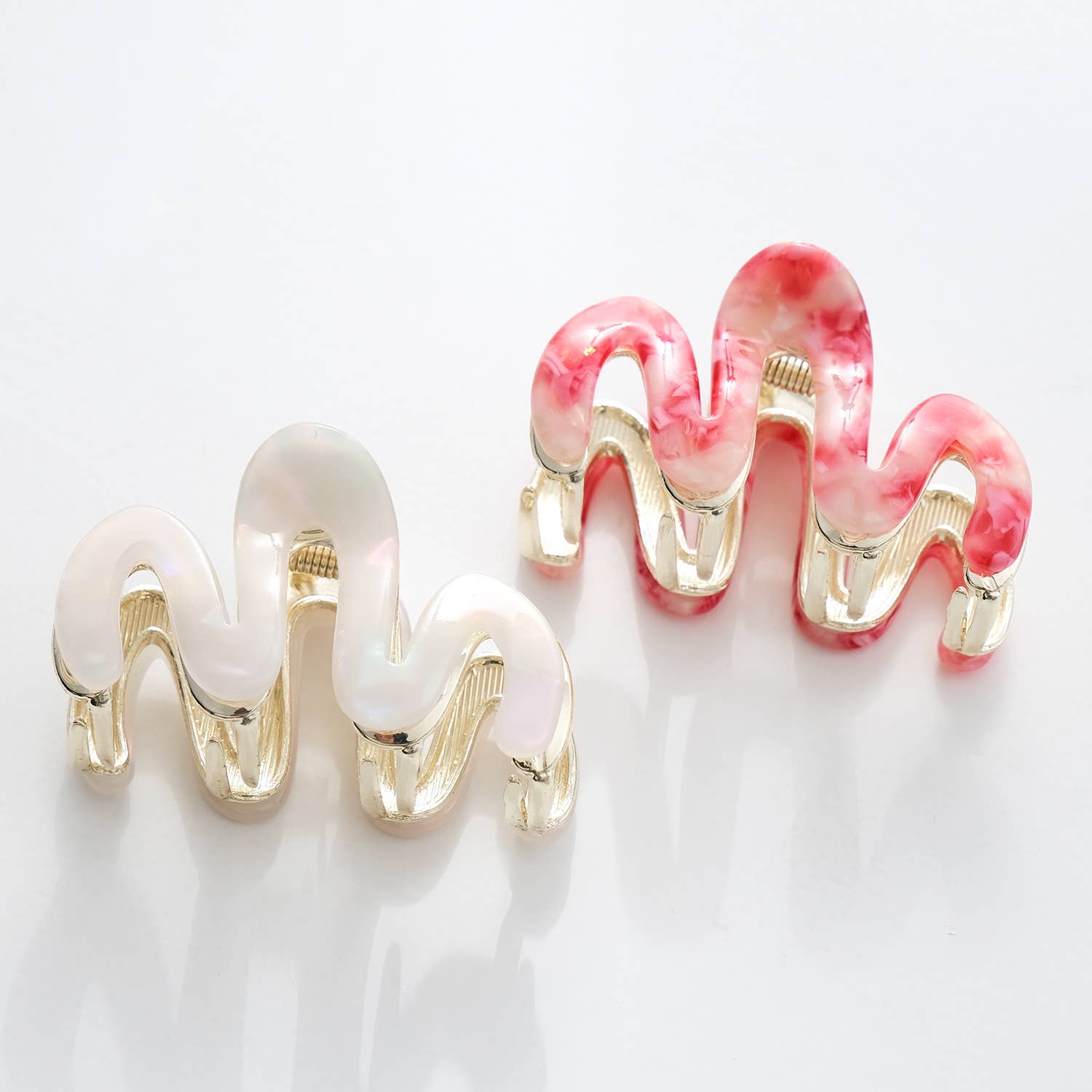 Willow Mini Rosé Metal Squiggle Mini Claw Clip
