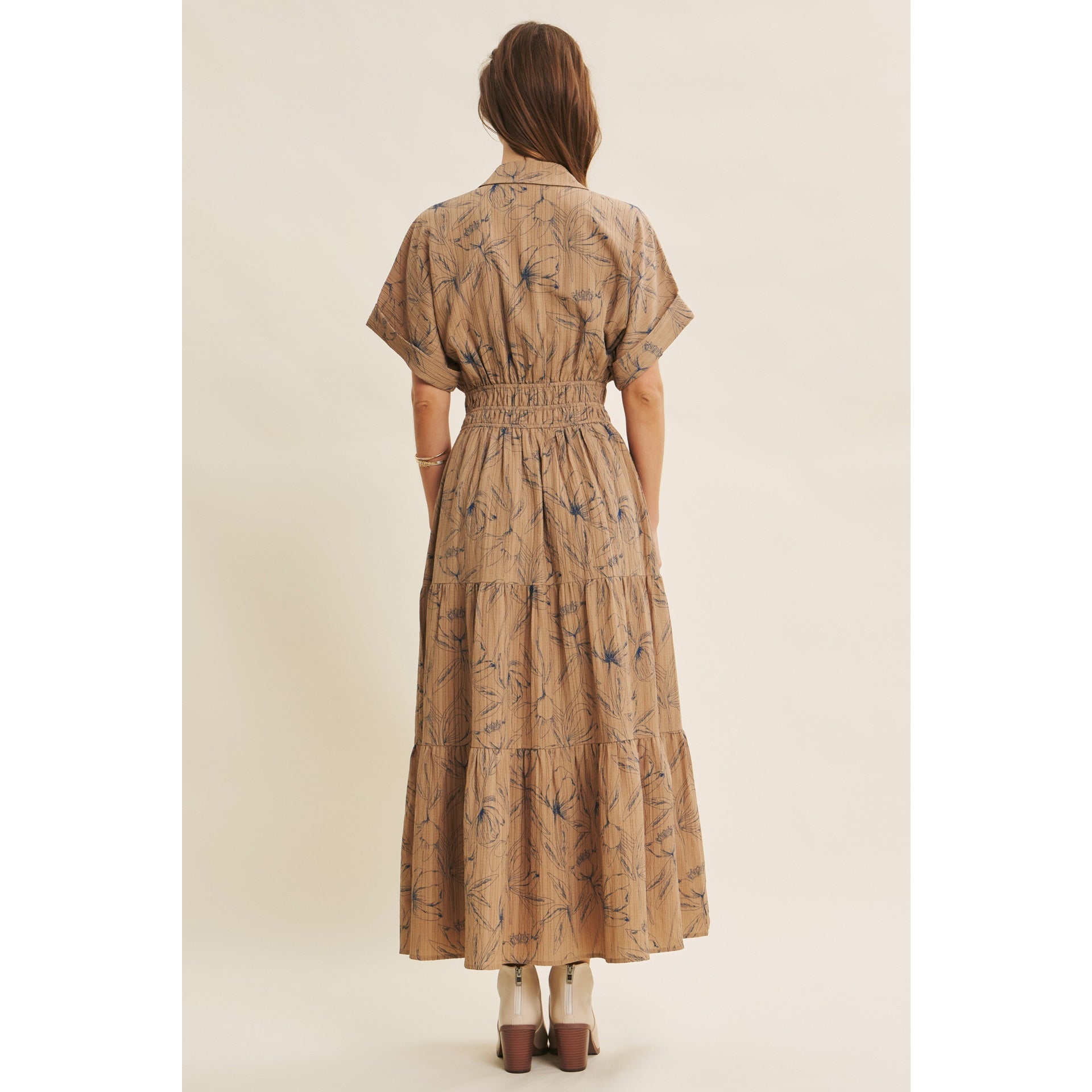 Carmen Dolman Sleeve Floral Maxi Dress