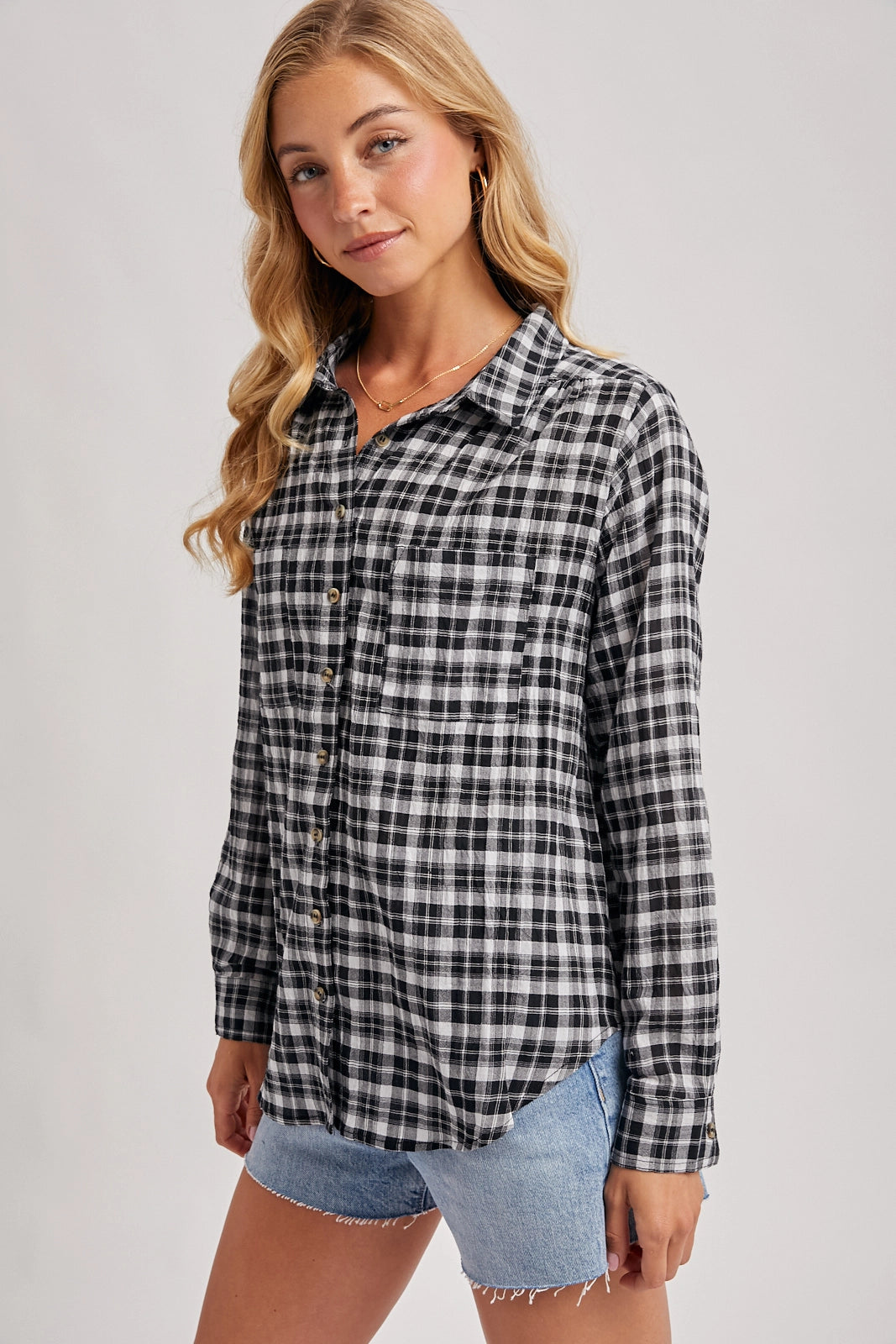 Rylee Button Down Plaid Shirt