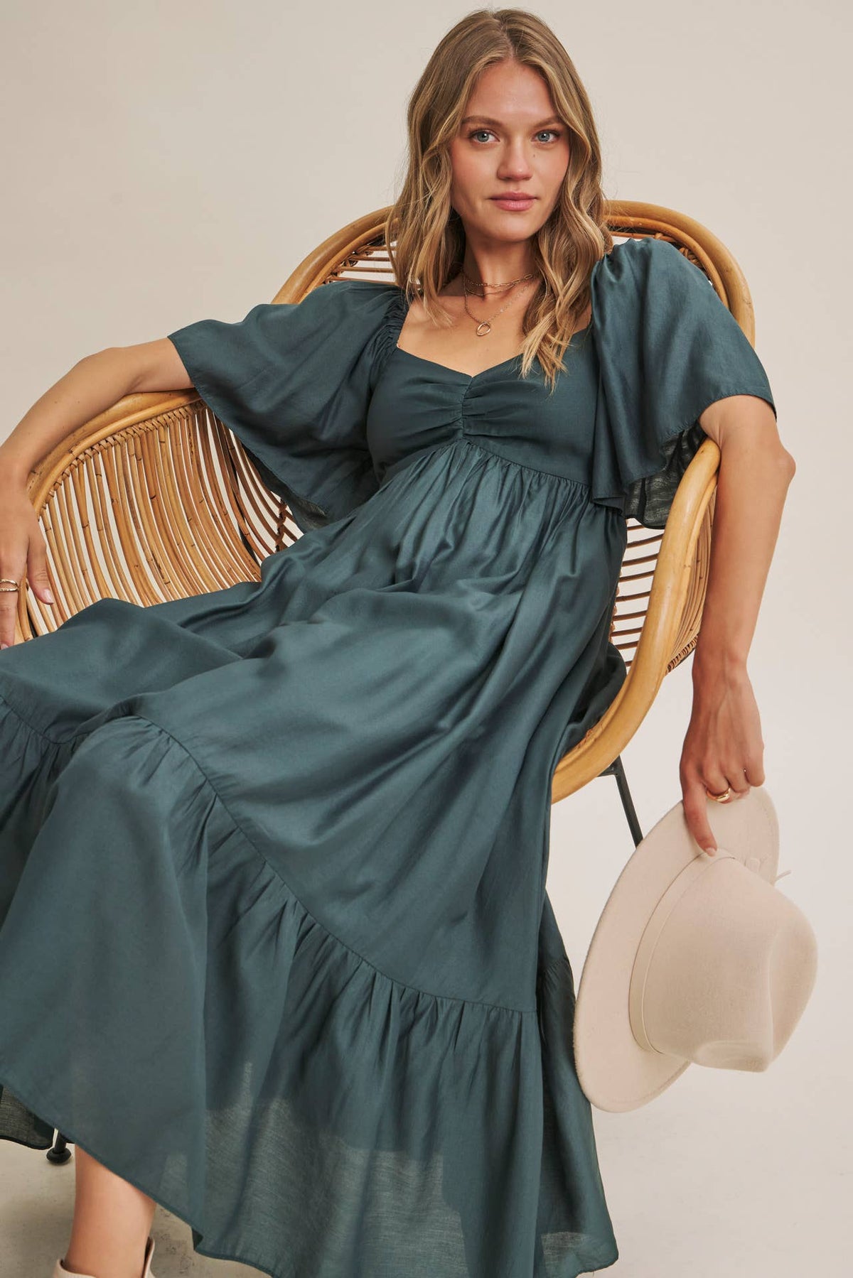 Kyla Sweetheart Midi Dress