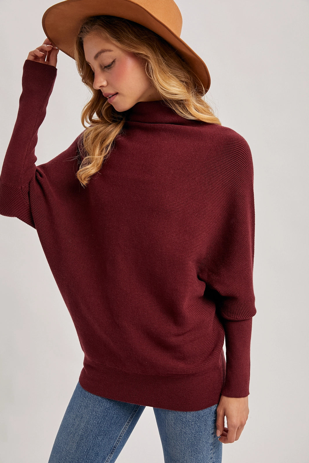 Holly Slouch Neck Dolman Sweater