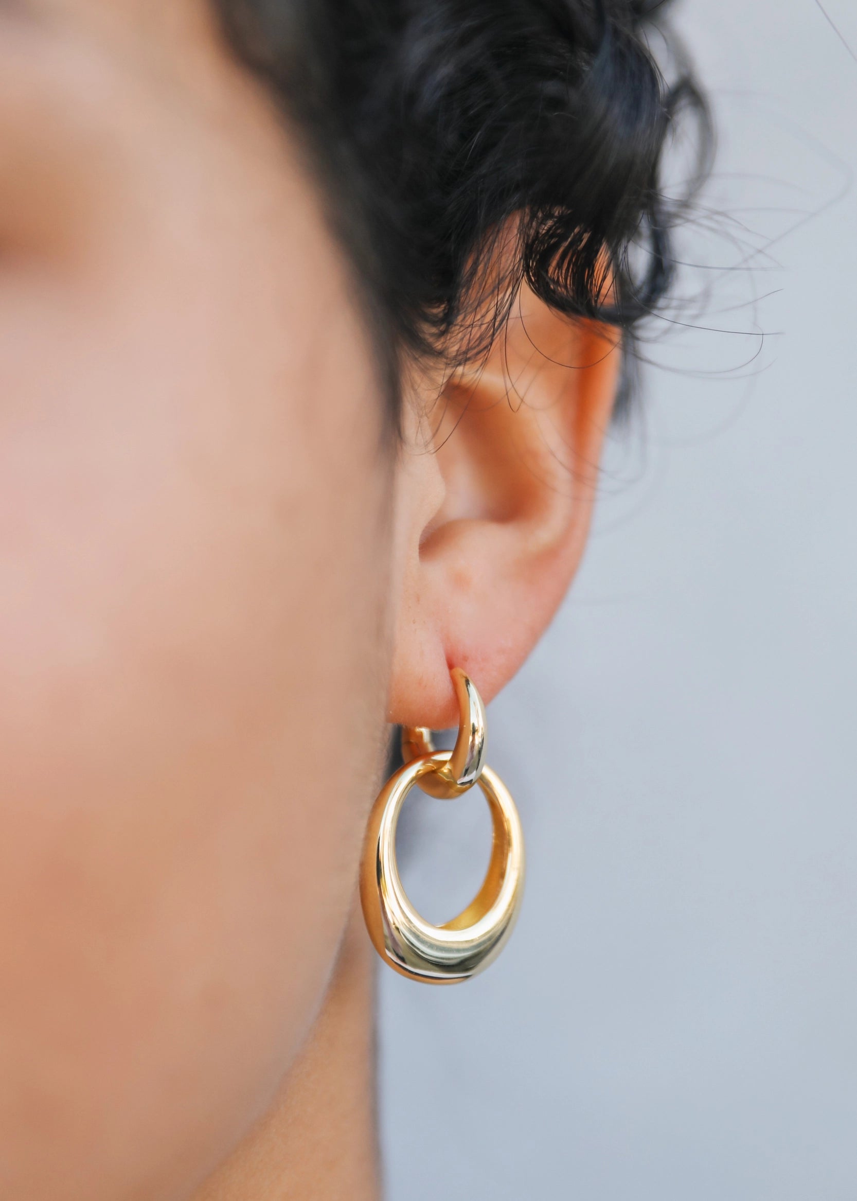Coupled Hoop Earrings