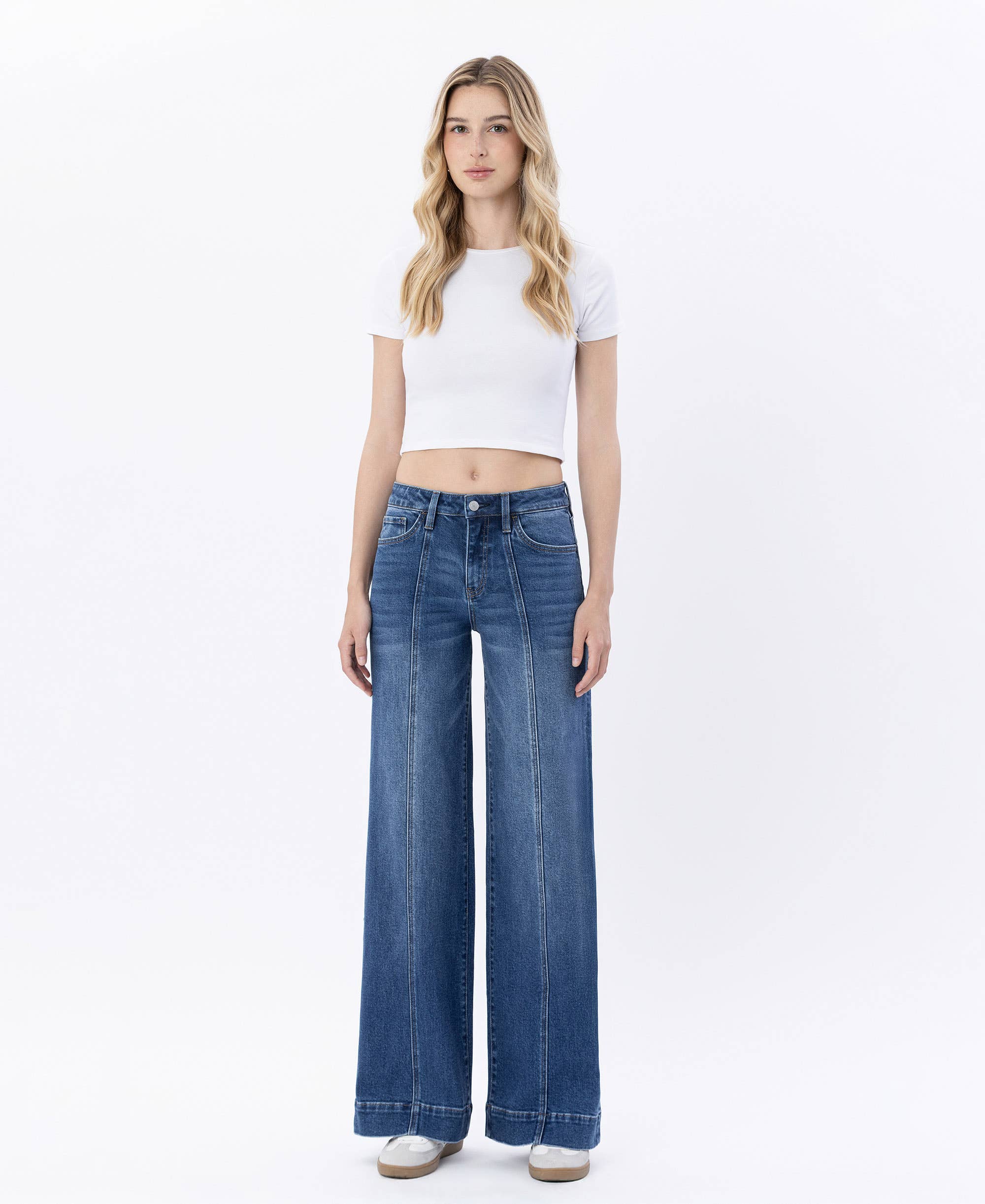 Jackie Seamed Wide Leg Trouser Jean