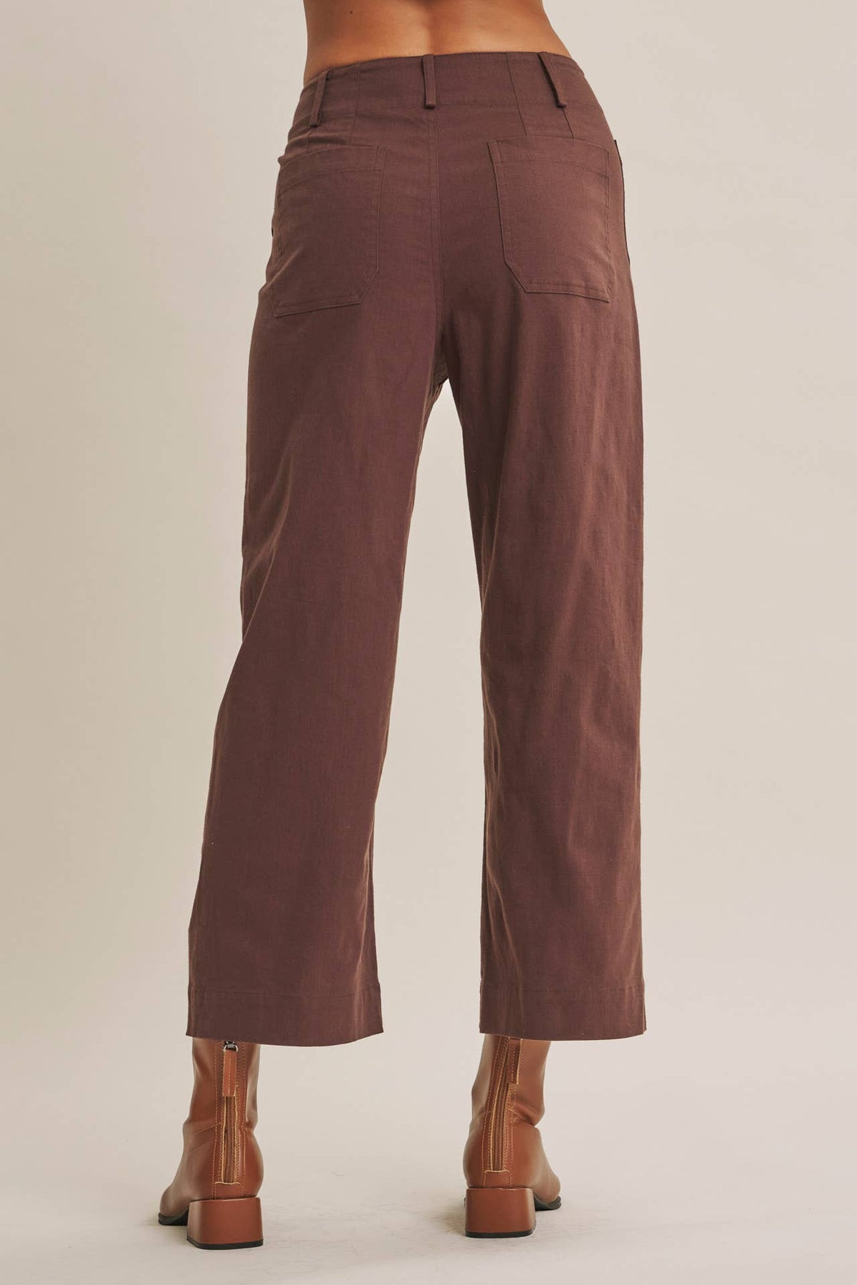 Katie Cotton Linen Cropped Pant