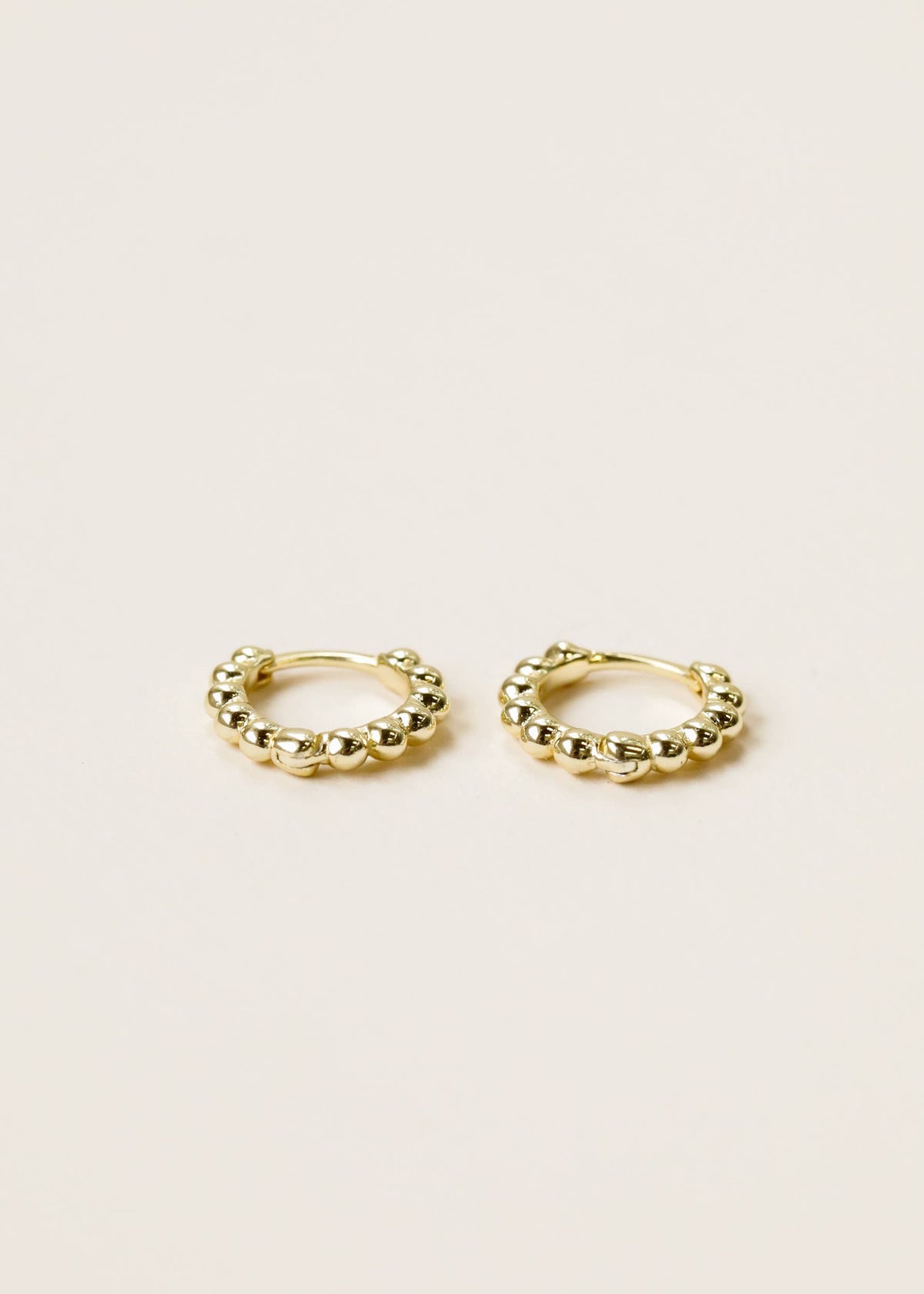 Tiny Ball Hoop Earrings