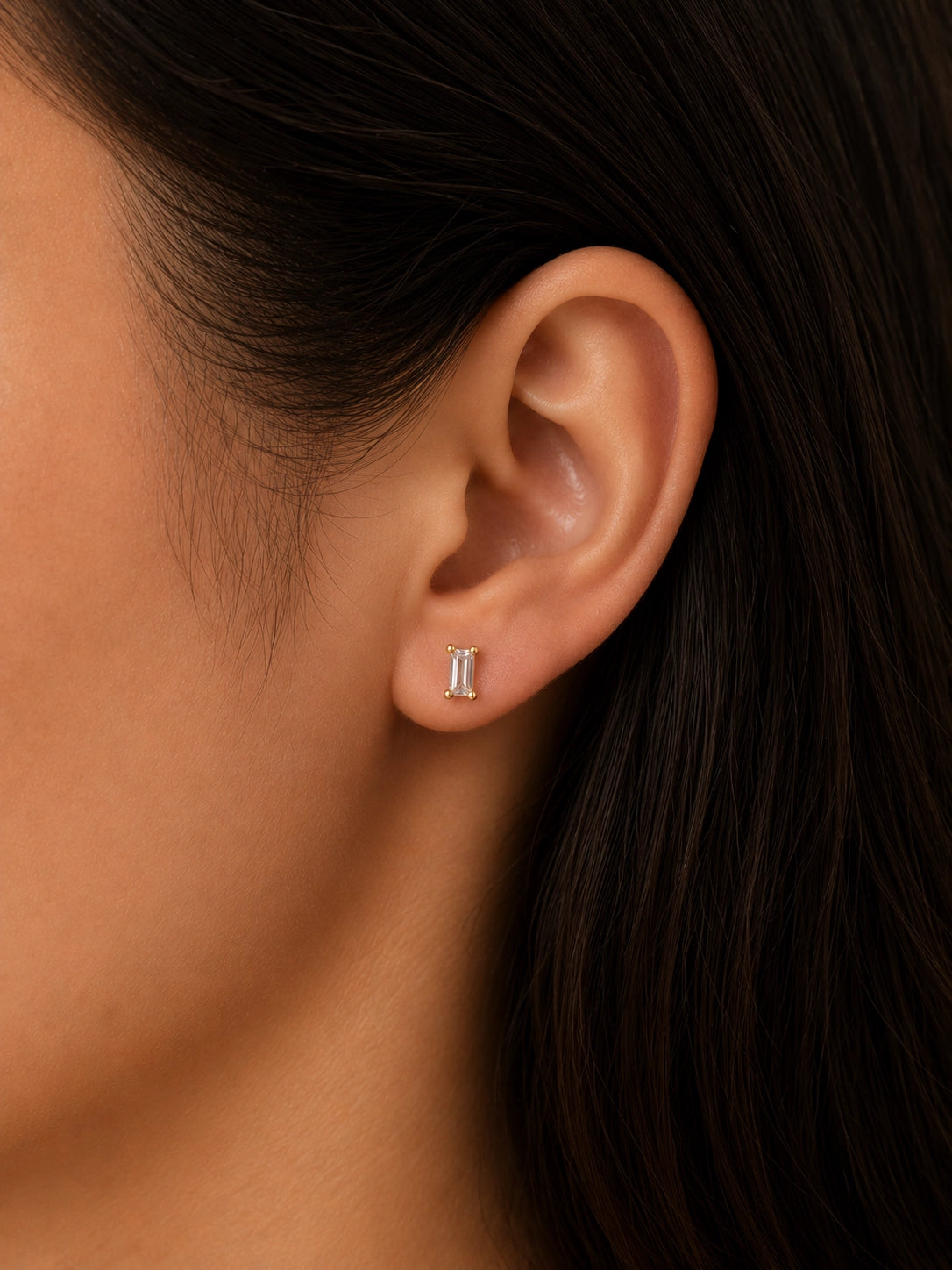 Baguette Gold Earrings