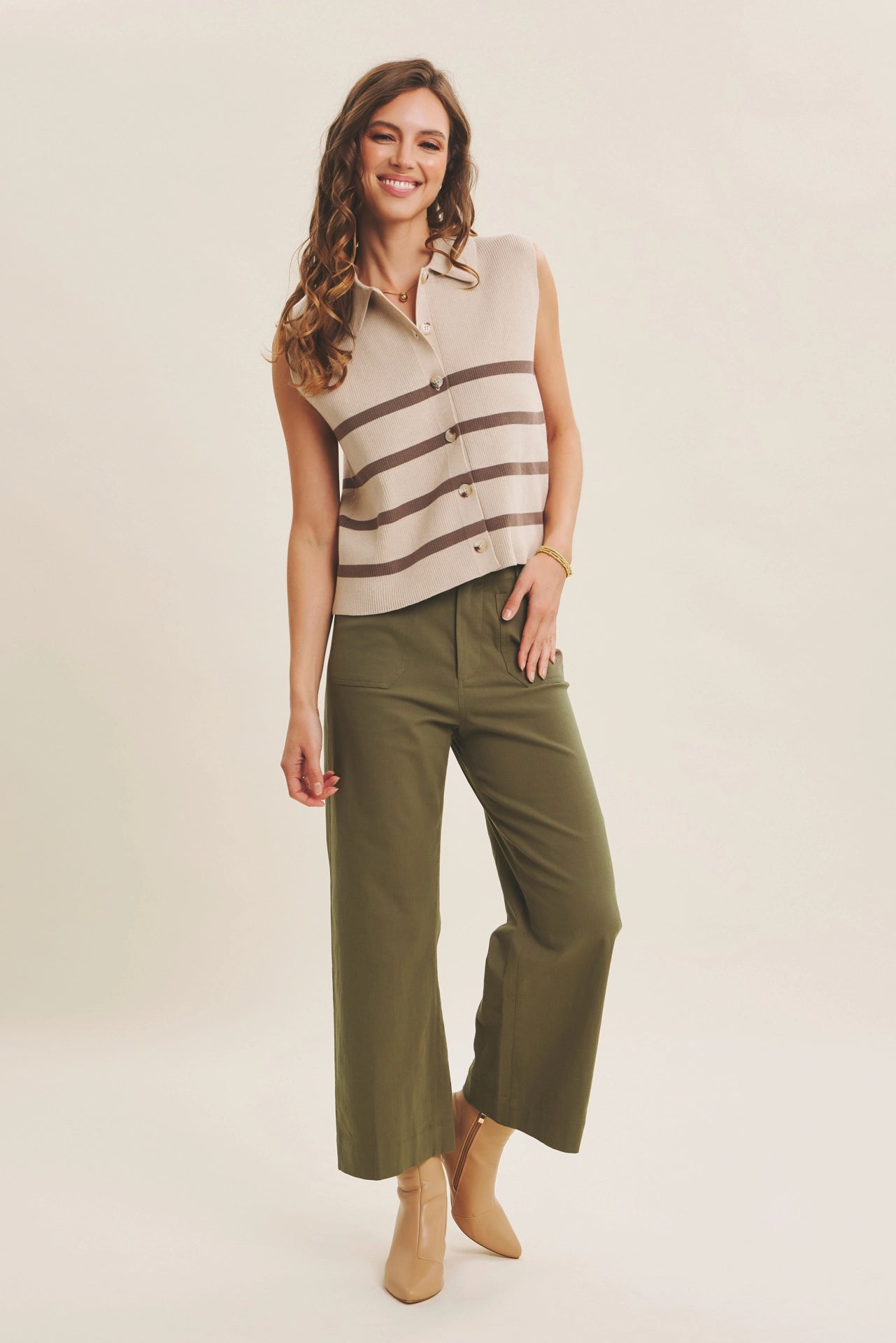 Katie Cotton Linen Crop Pant