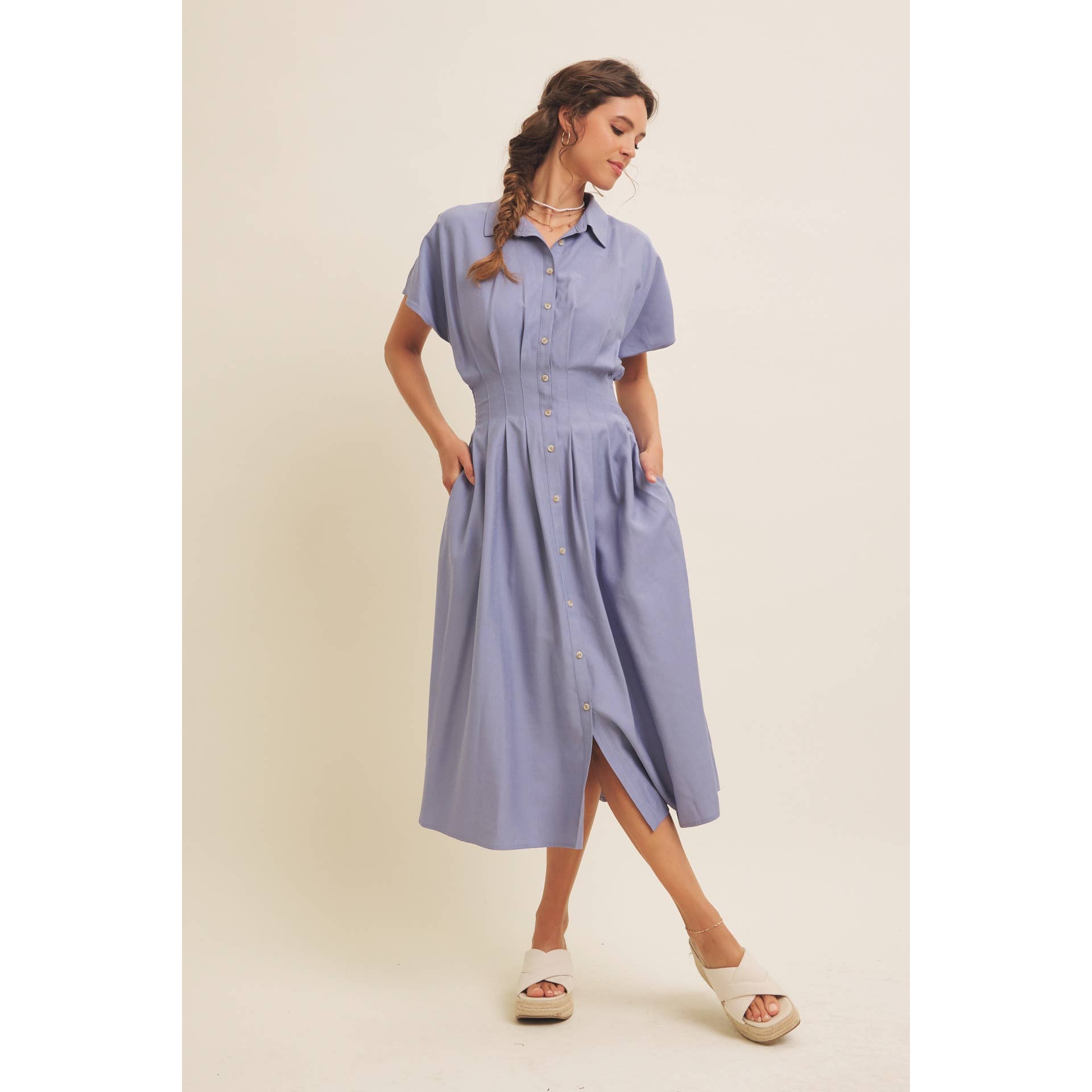 Peyton Pleated Midi Dress