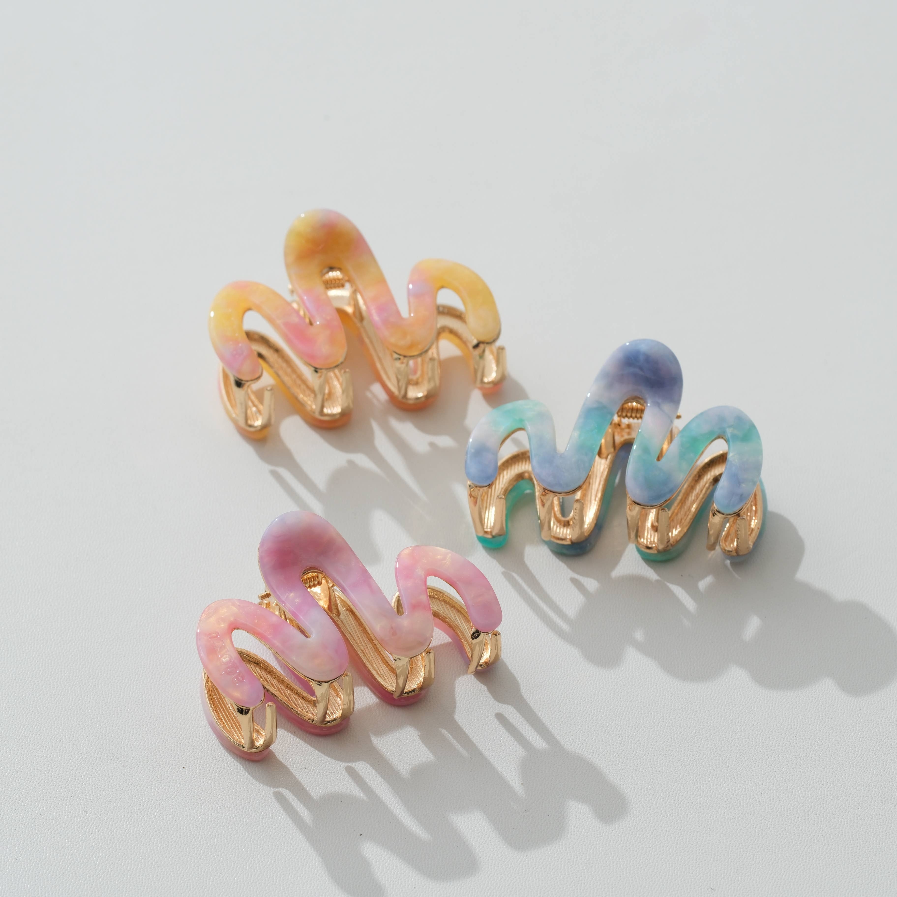 Willow Mini Island Sun Metal Squiggle Claw Clip