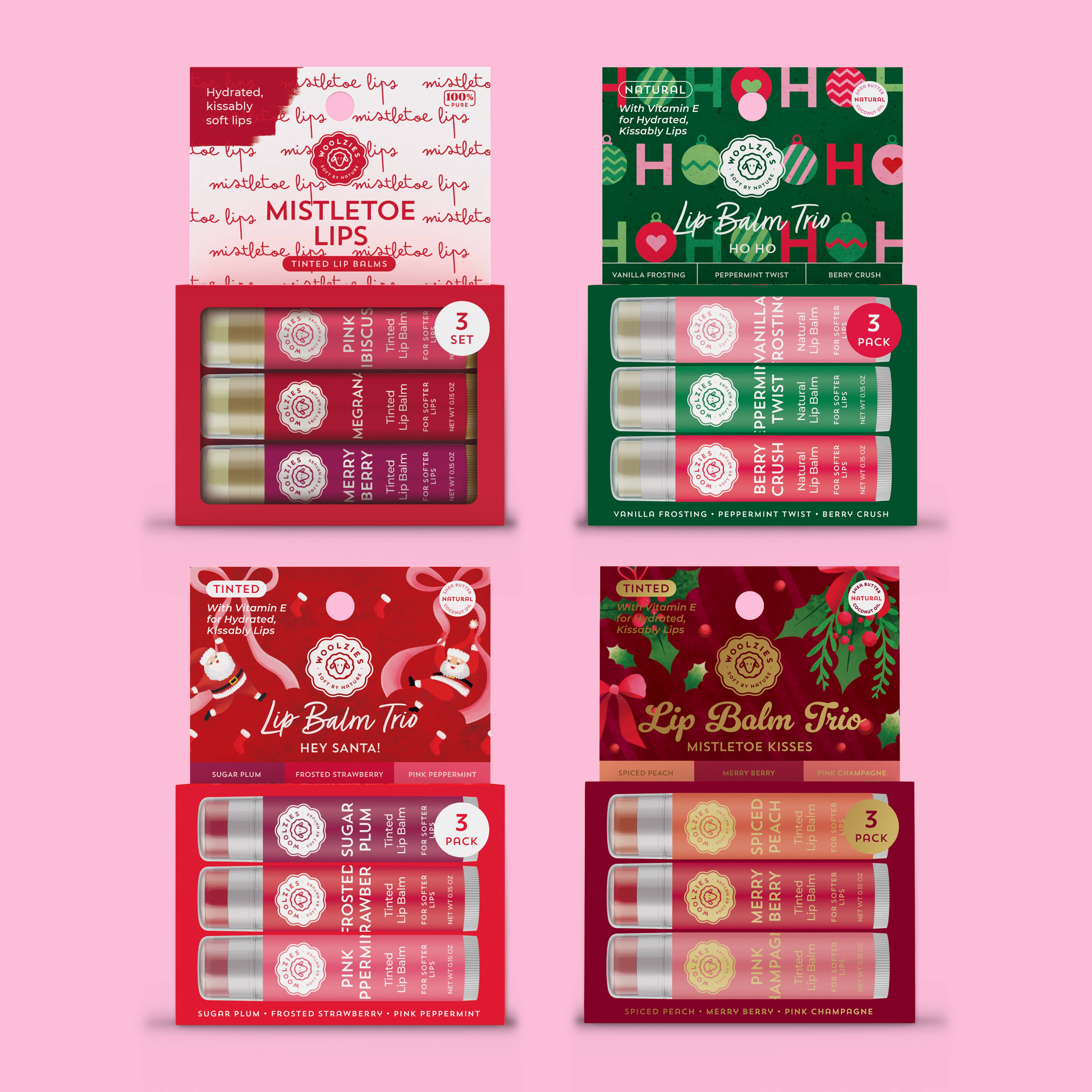 Shea Butter Lip Balm Trio - Holiday Assortment