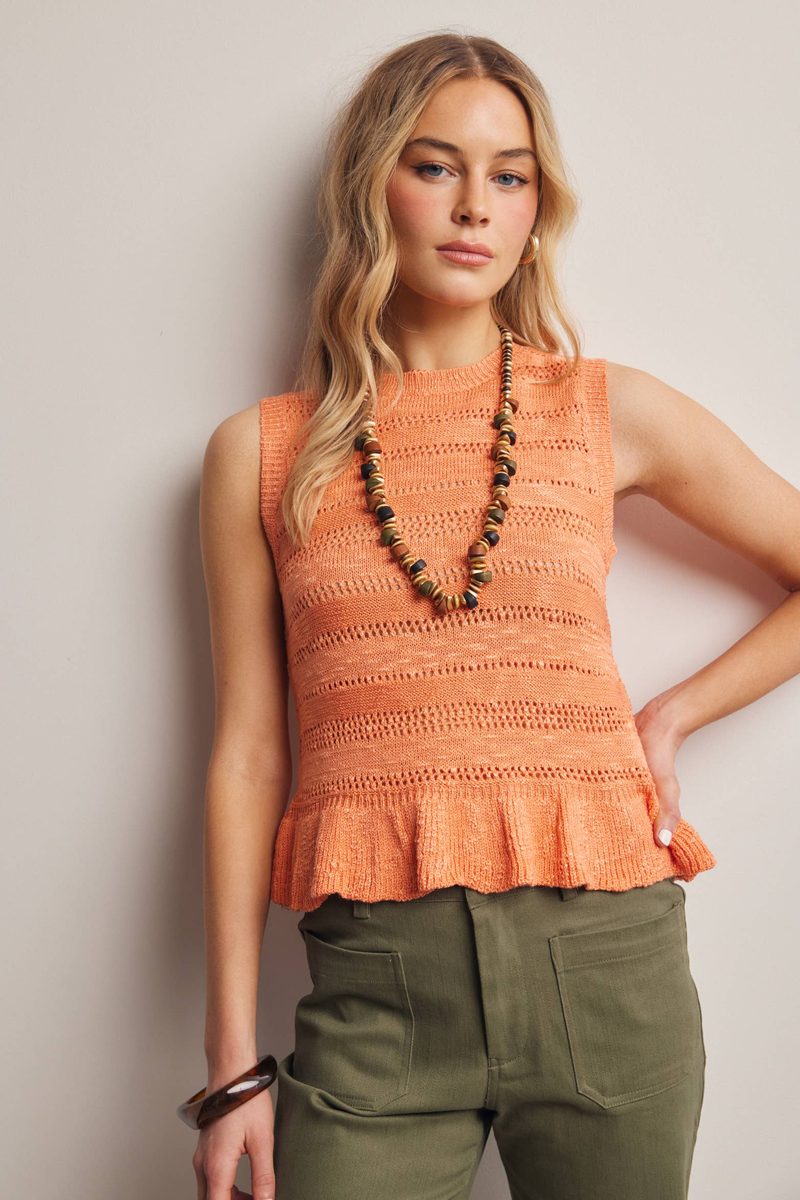 Madison Peplum Sweater Tank
