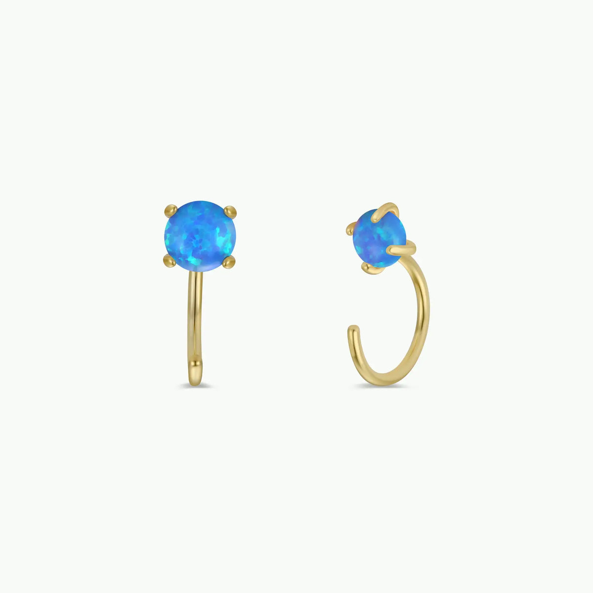 Gemstone Huggie Earrings