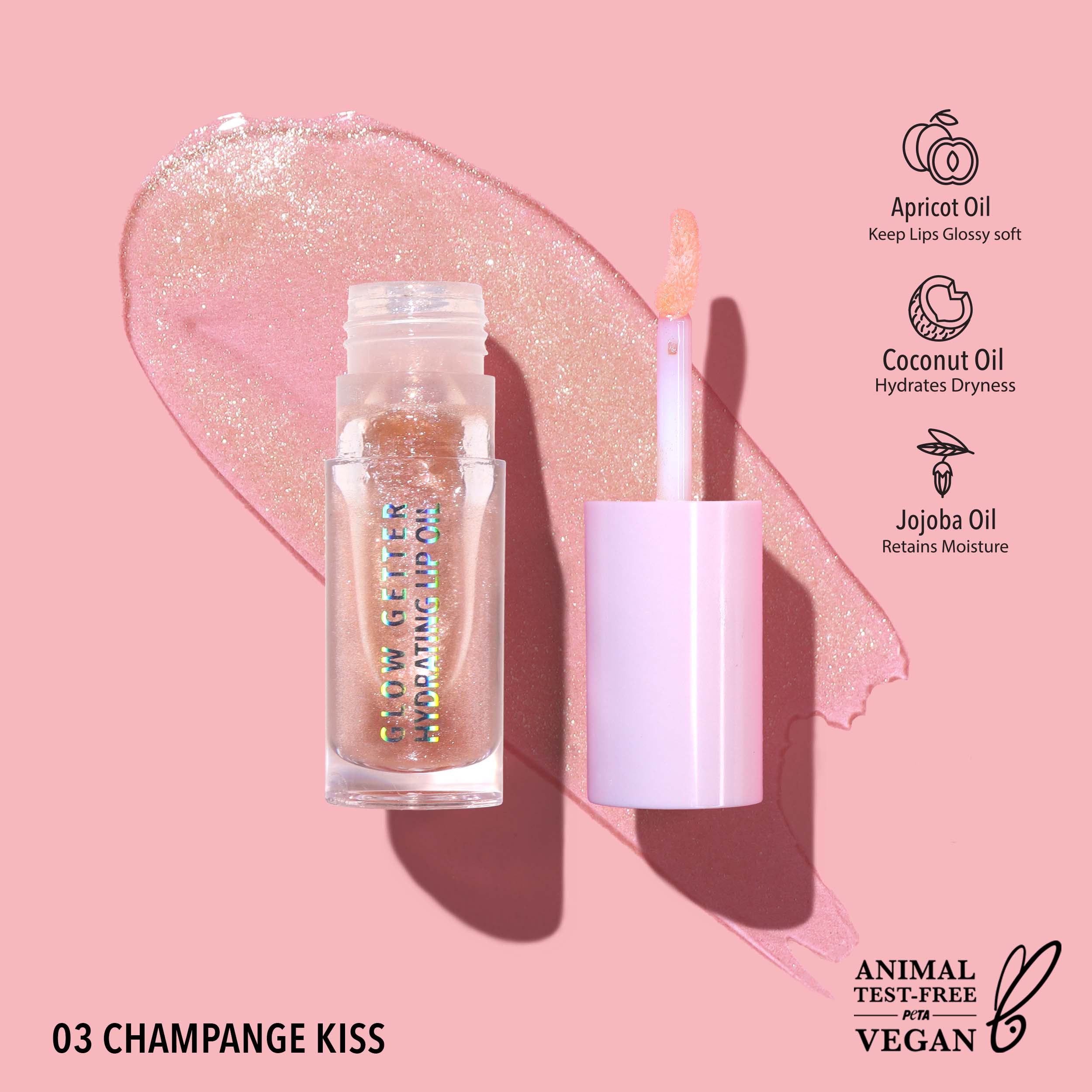 Glow Getter Hydrating Lip Oil - 003 - Champagne Kiss
