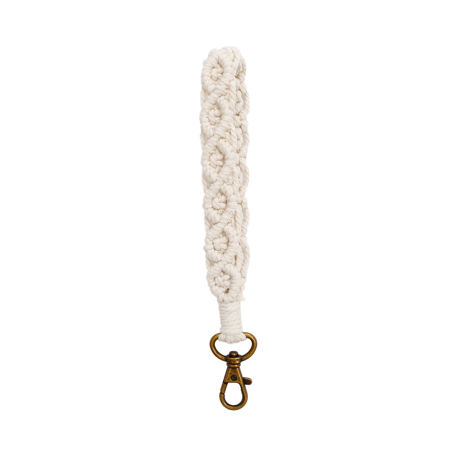 Macrame Two-Tone Braided Wristlet Keychain