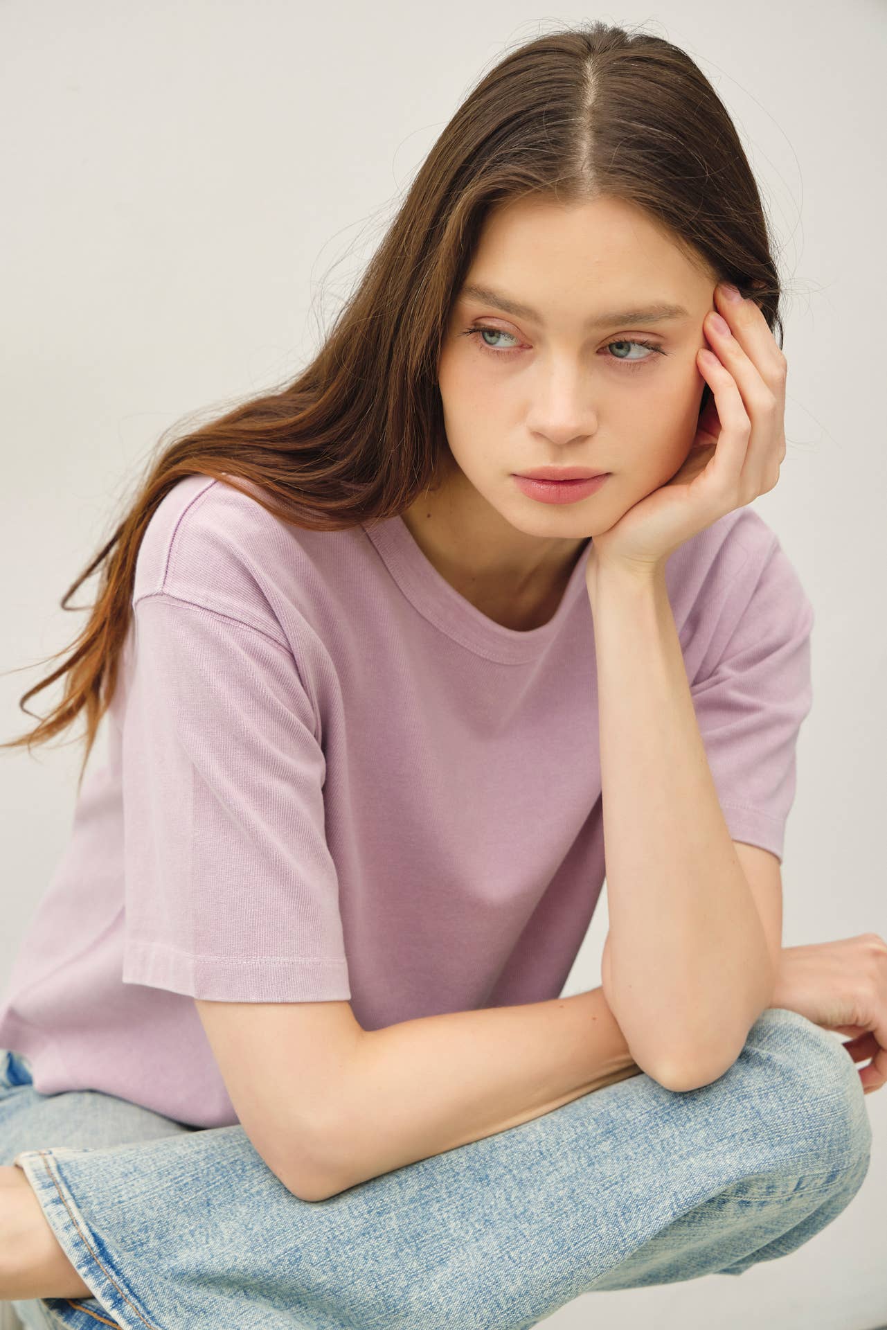 Lilah Mineral Wash Cropped Tee