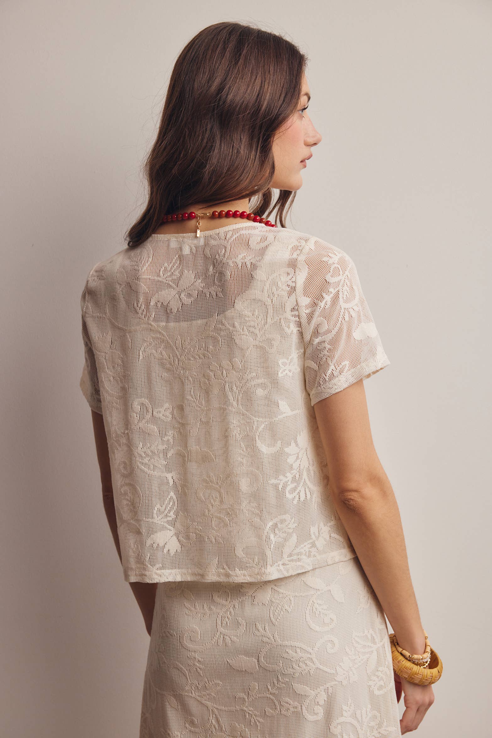 Zara Lace Tie-Front Top