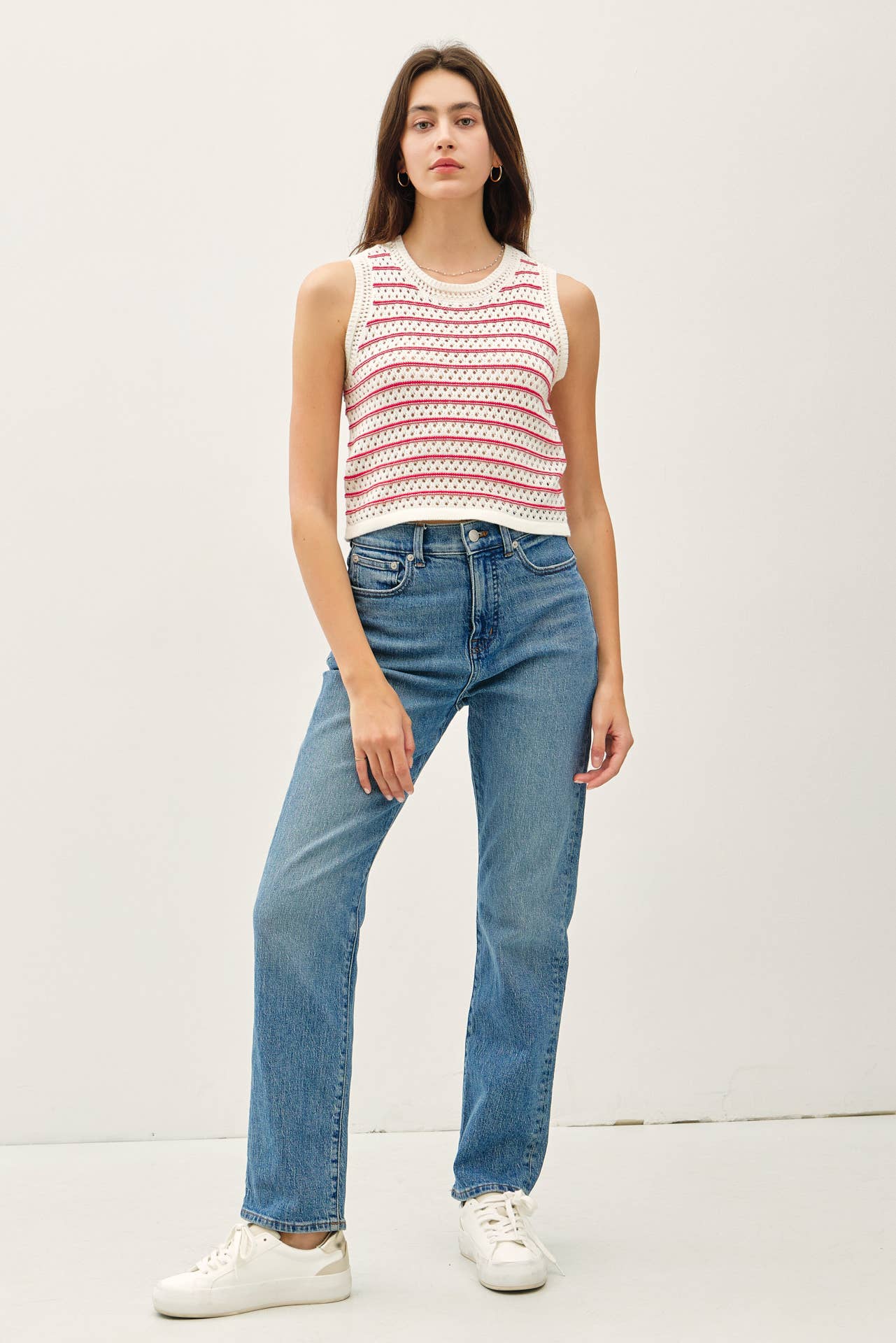 Zoe Striped Sweater Tank