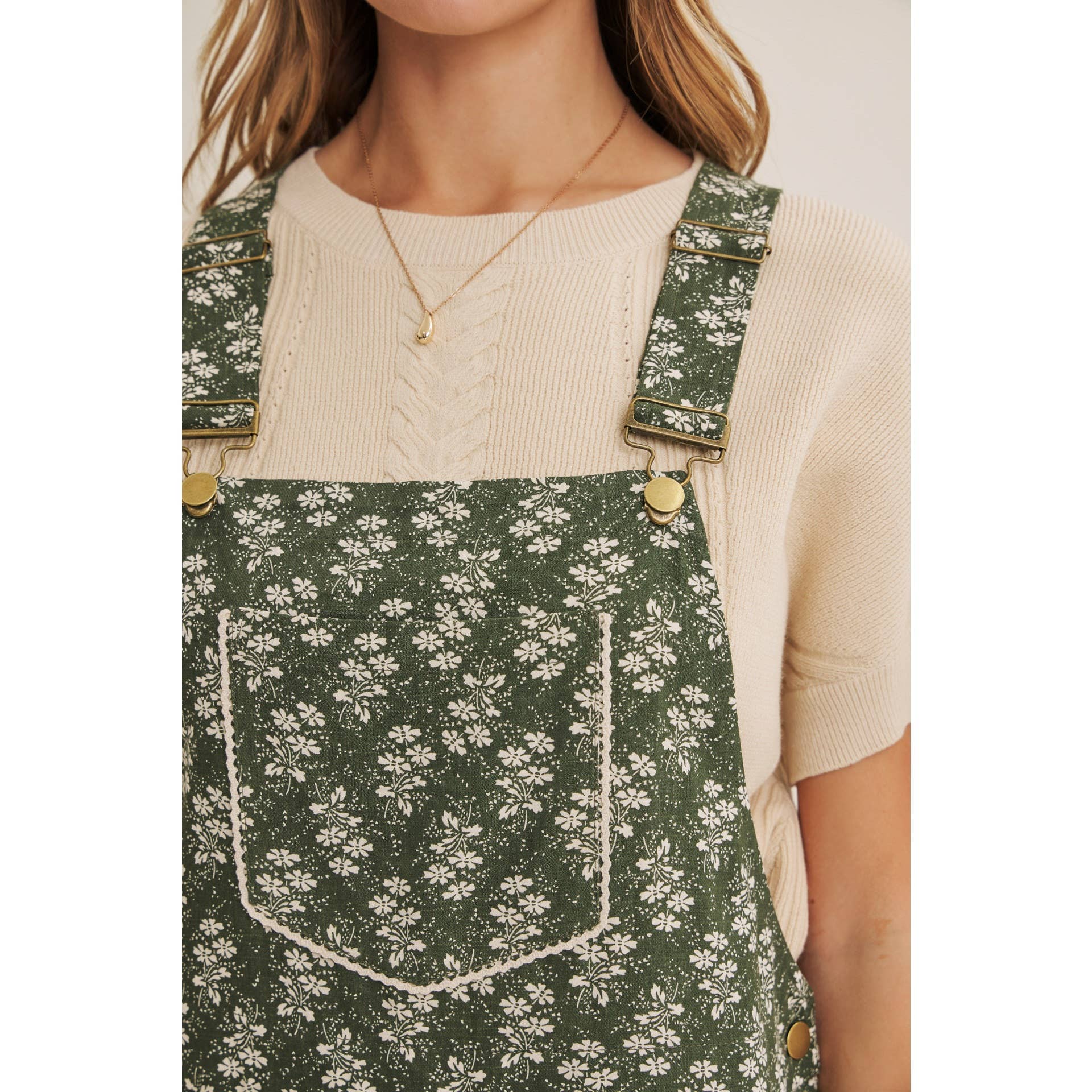 Kimmy Floral Short Overalls