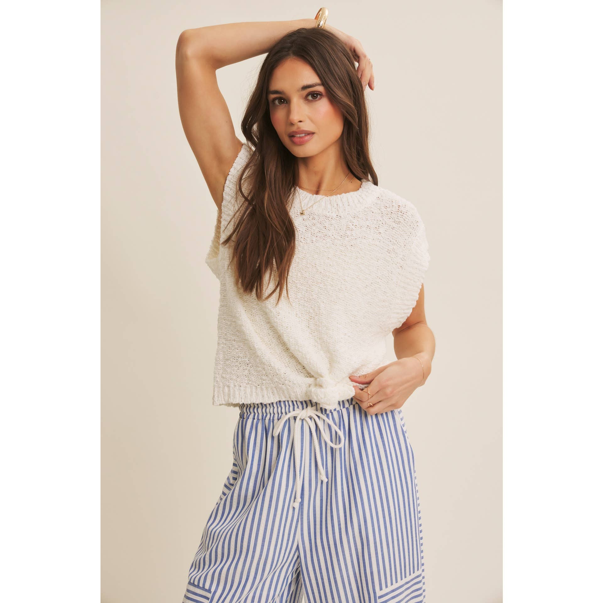 Laine Textured Sweater Tee