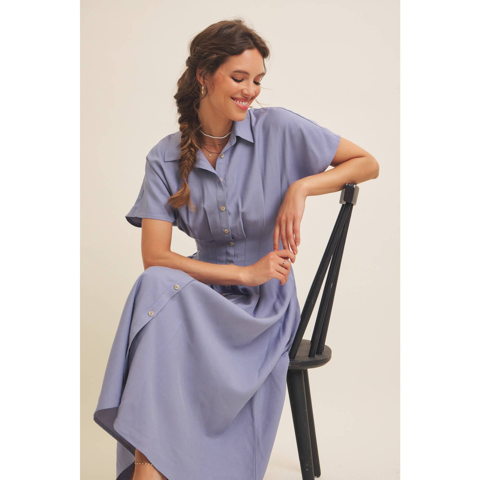 Peyton Pleated Midi Dress