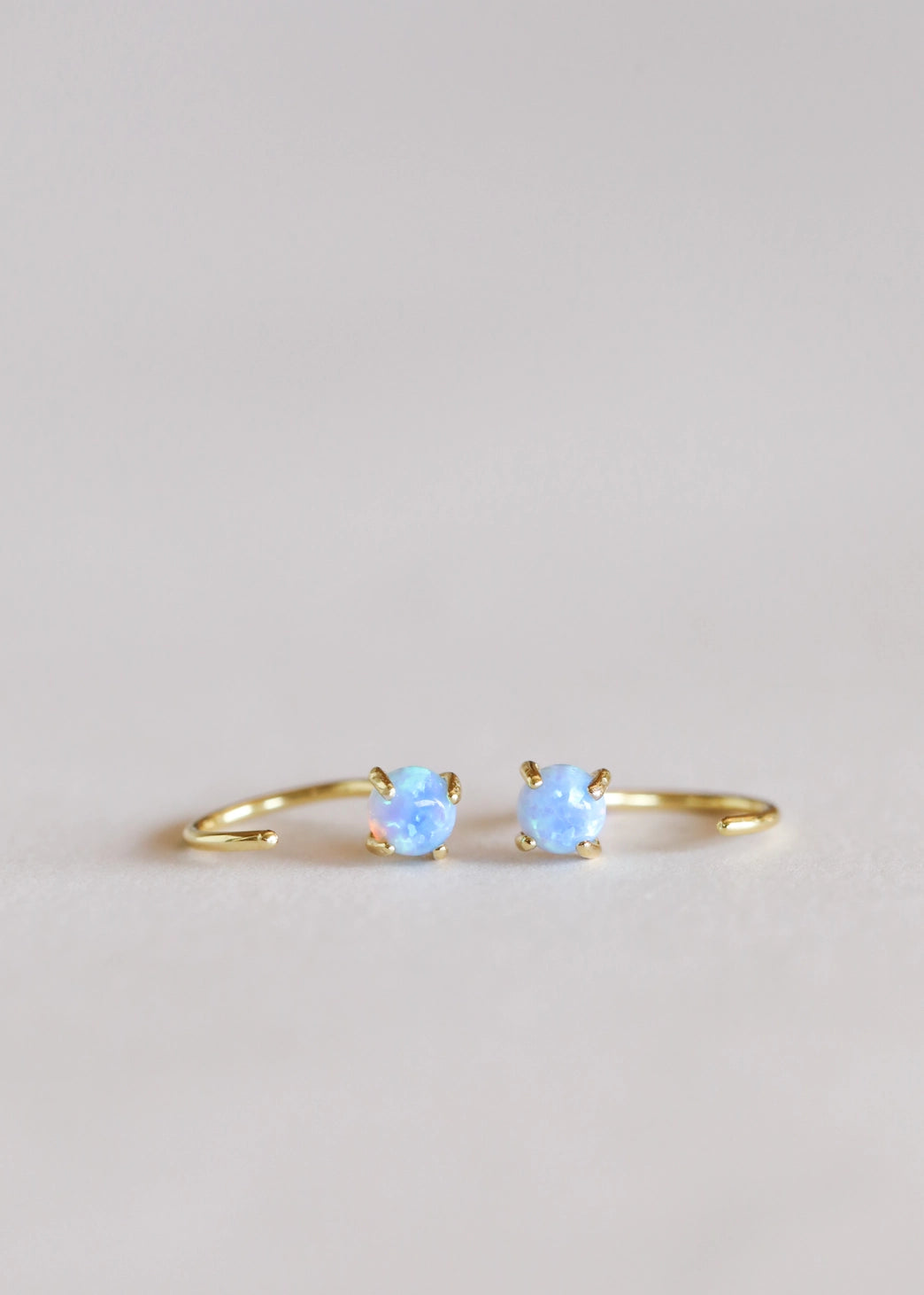 Gemstone Huggie Earrings