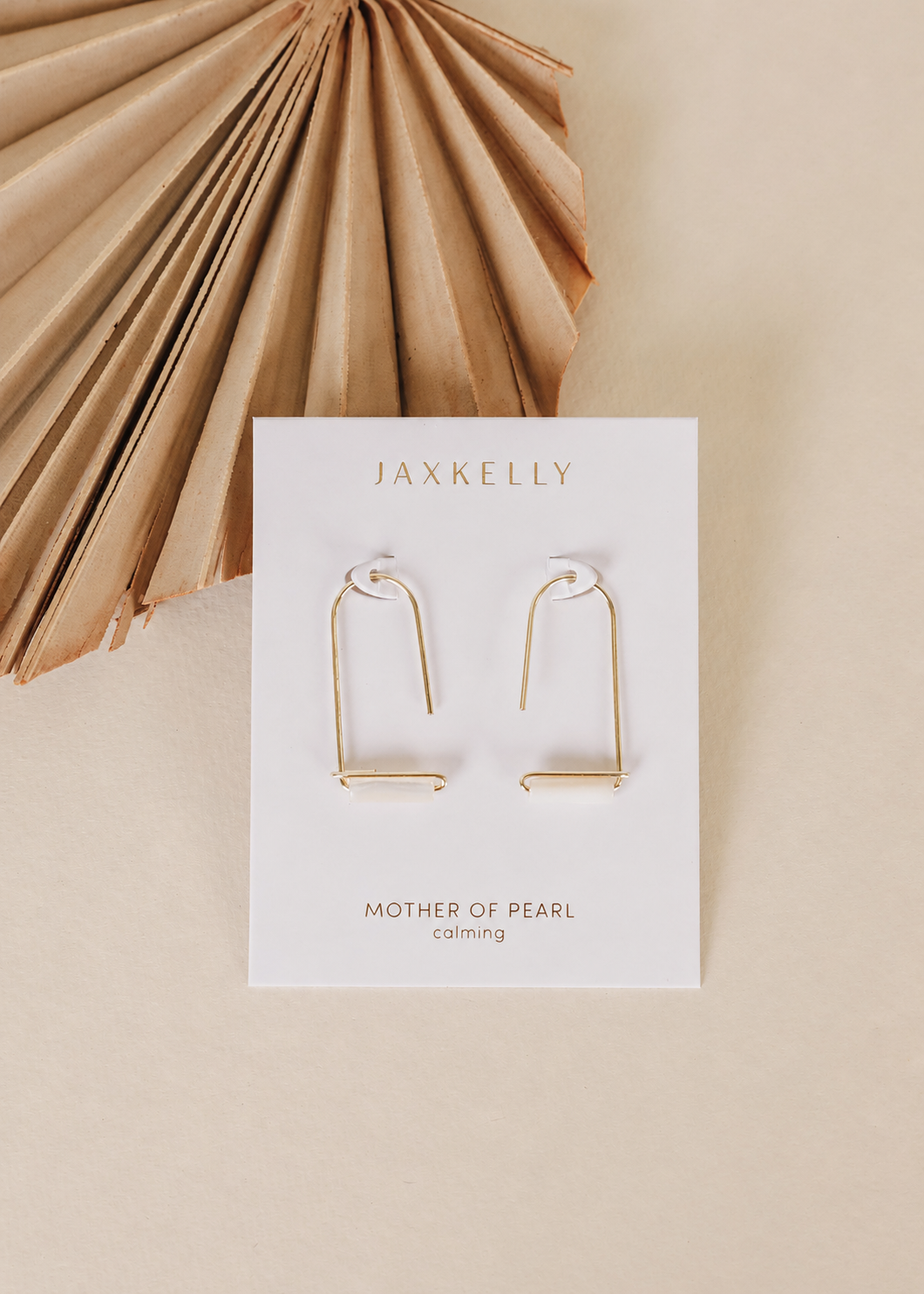 Gold Mother of Pearl Drop Earrings