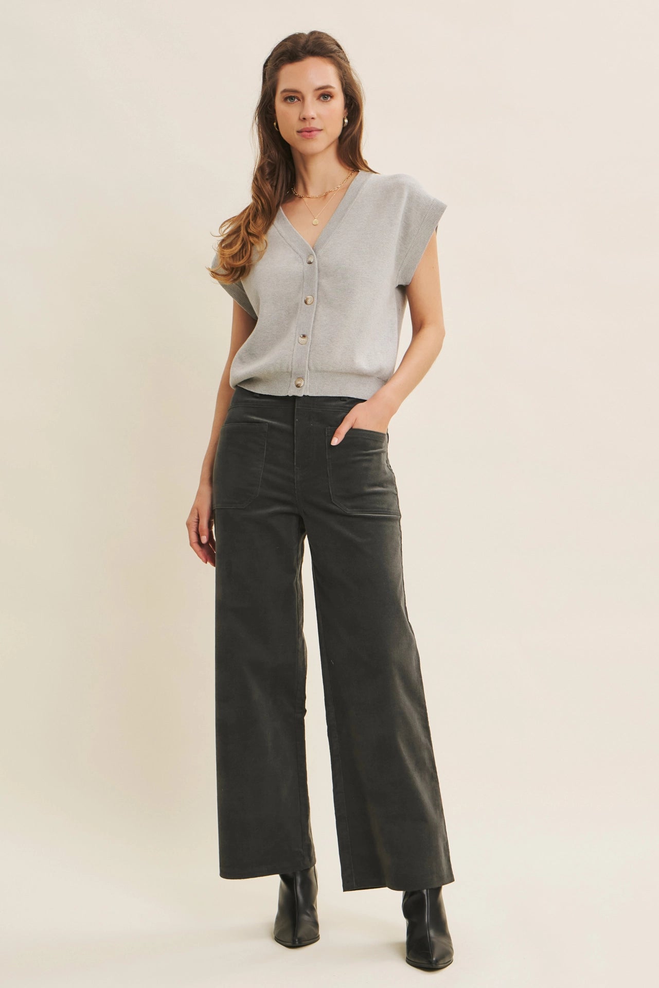 Danielle Corduroy Wide Leg Pant