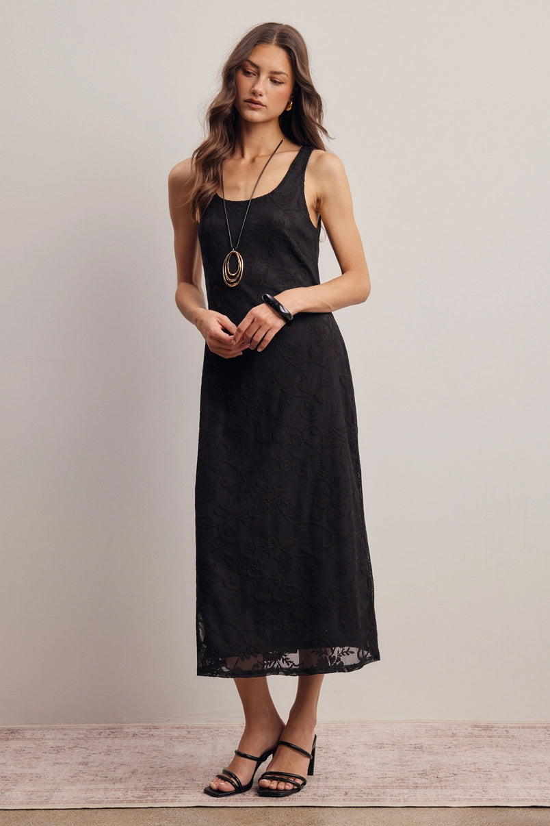 Zara Lace Midi Slip Dress