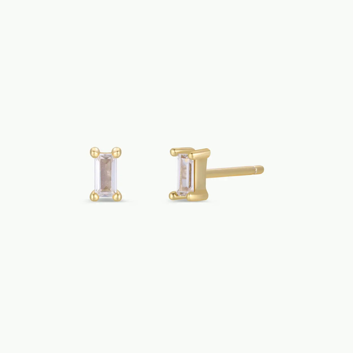 Baguette Gold Earrings