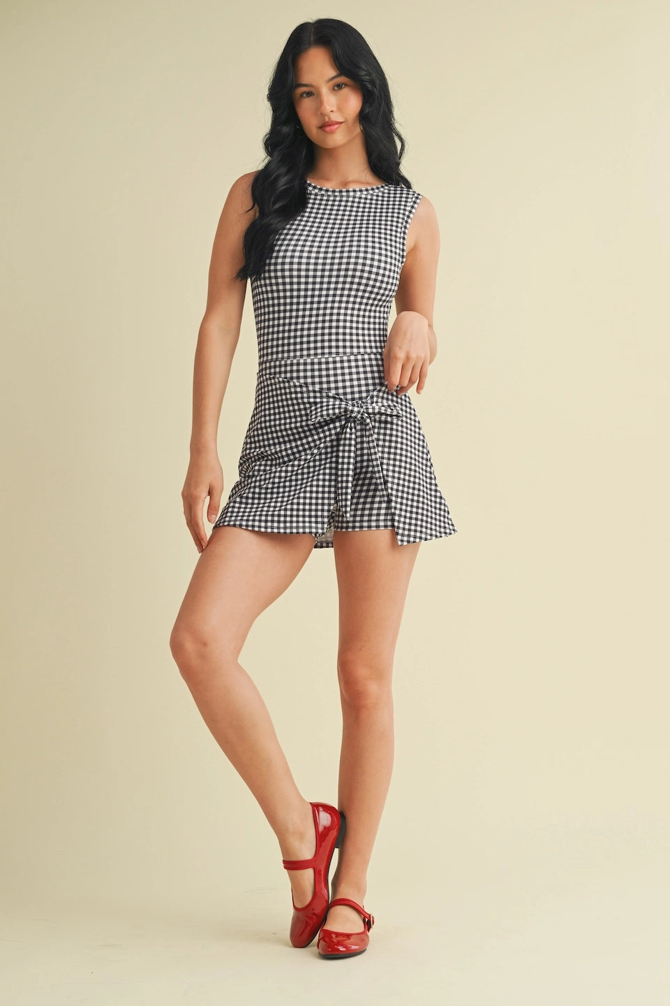 Heidi Gingham Active Wrap Dress