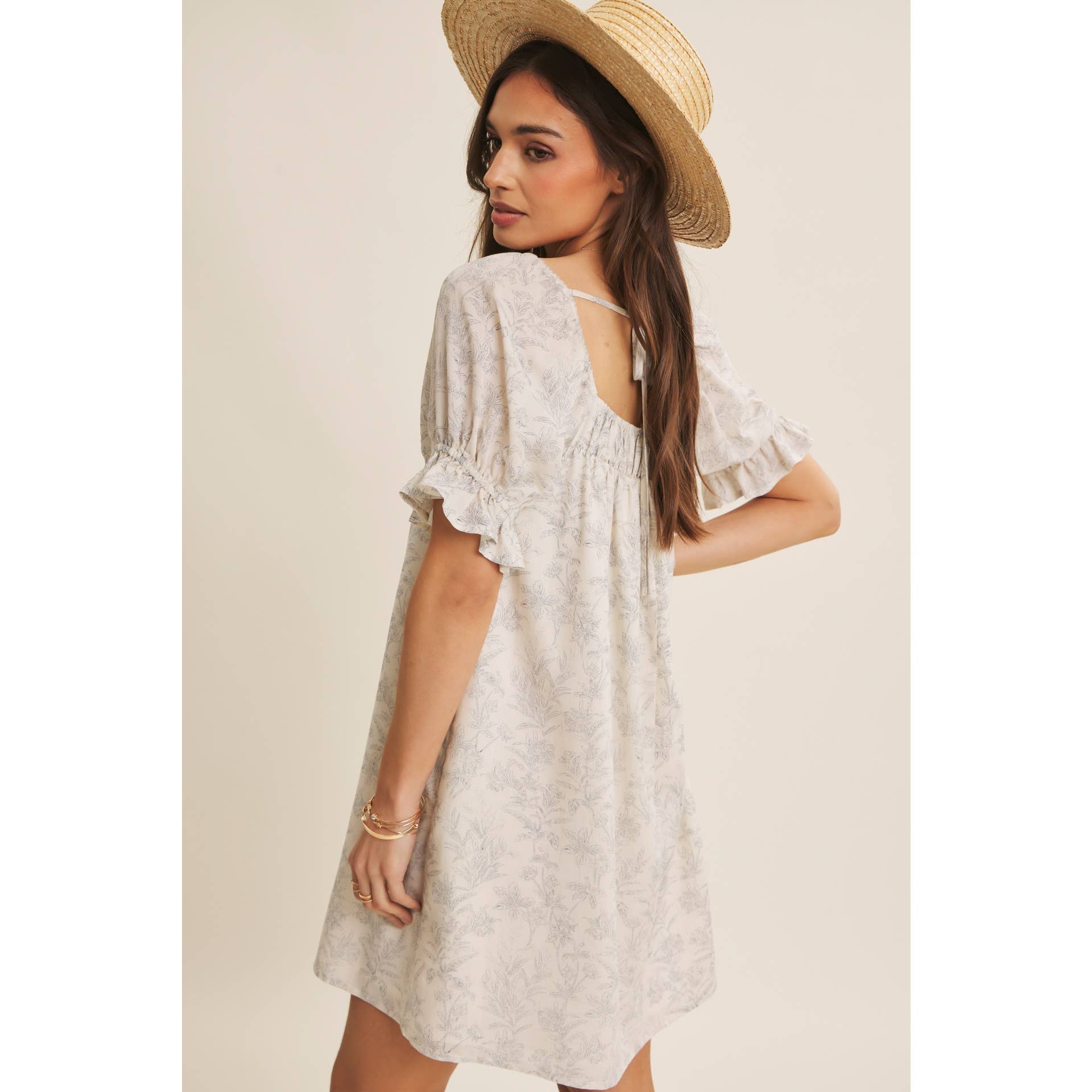 Elaine Botanical Mini Dress
