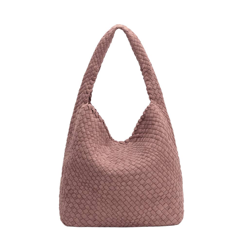 Johanna Mauve Recycled Vegan Suede Shoulder Bag