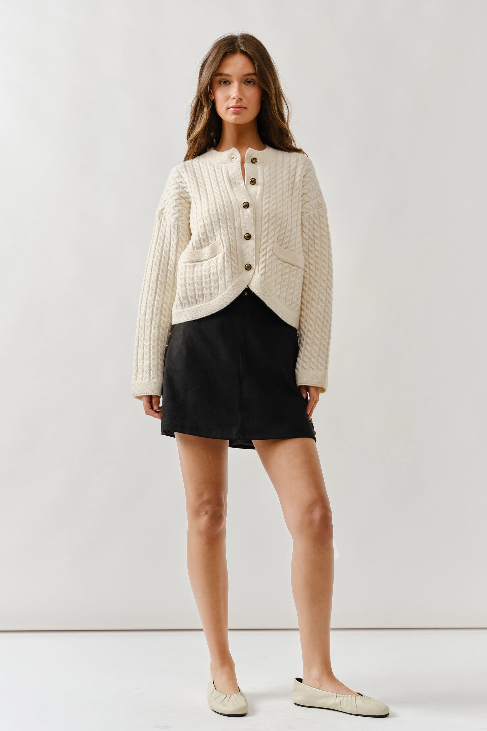 Laura Studded Suede Mini Skirt