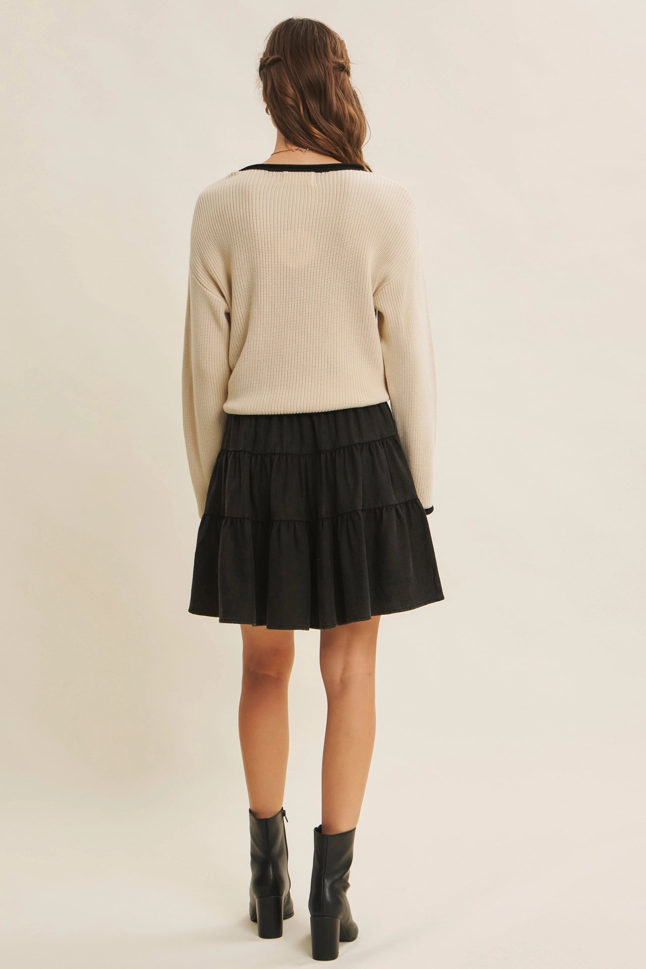 Hanna Rolled Edge Sweater
