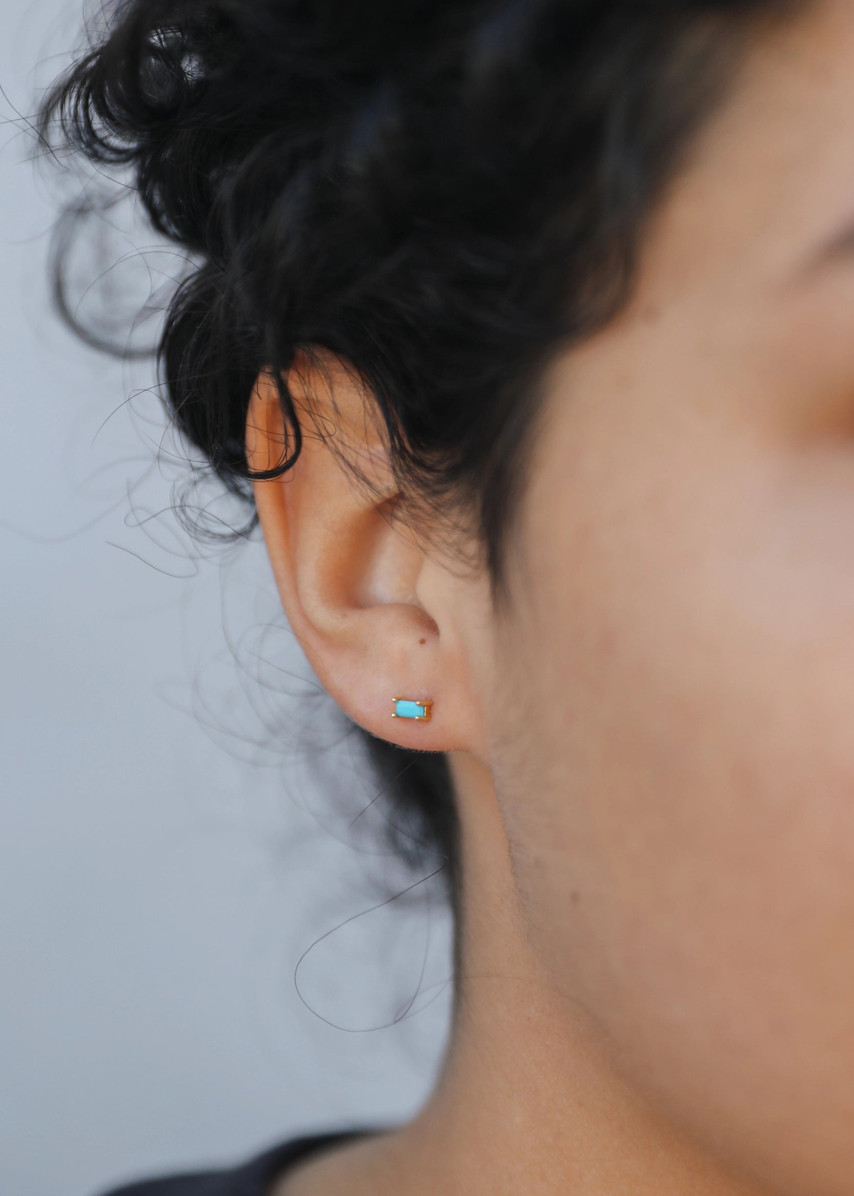 Baguette Gold Earrings