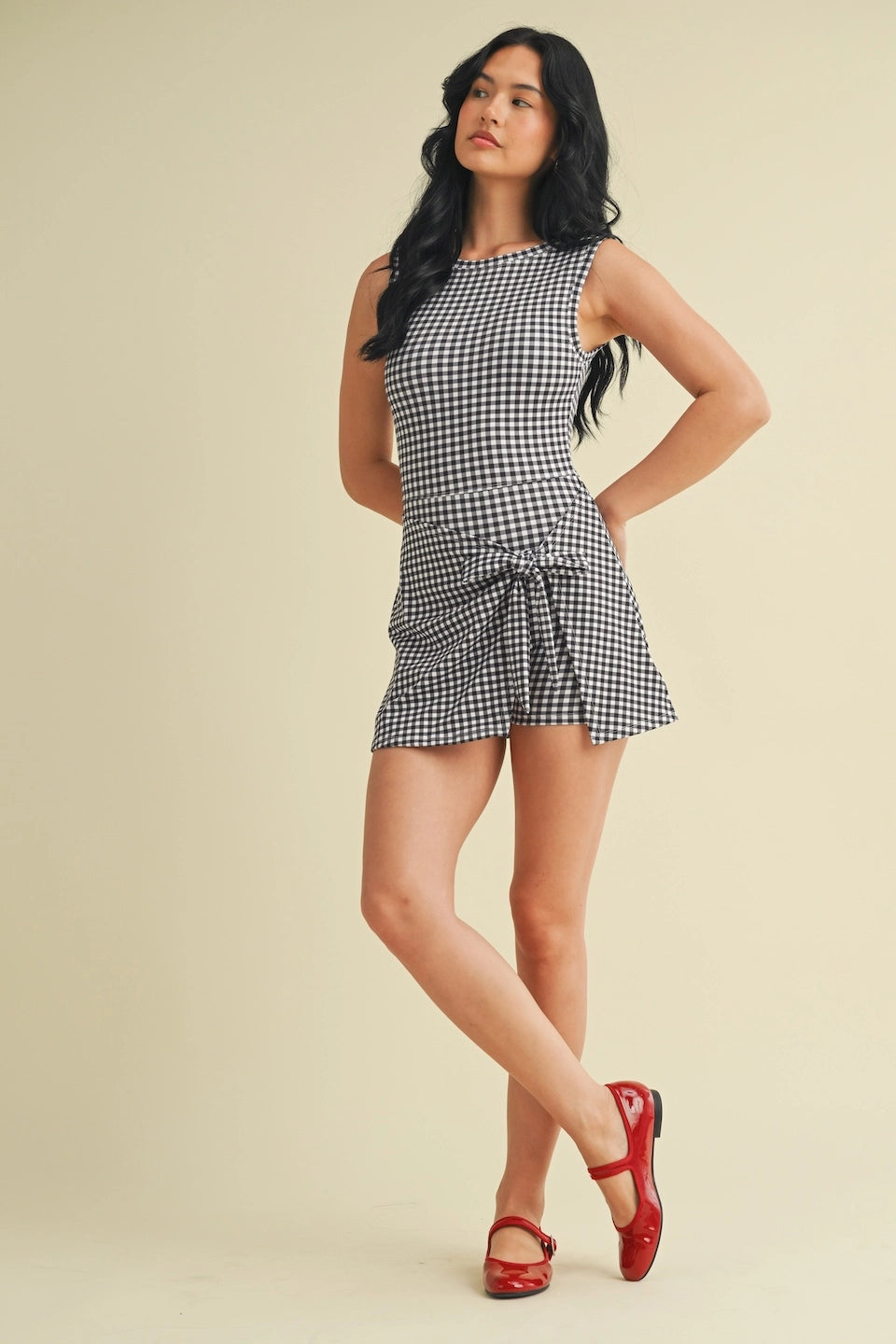 Heidi Gingham Active Wrap Dress