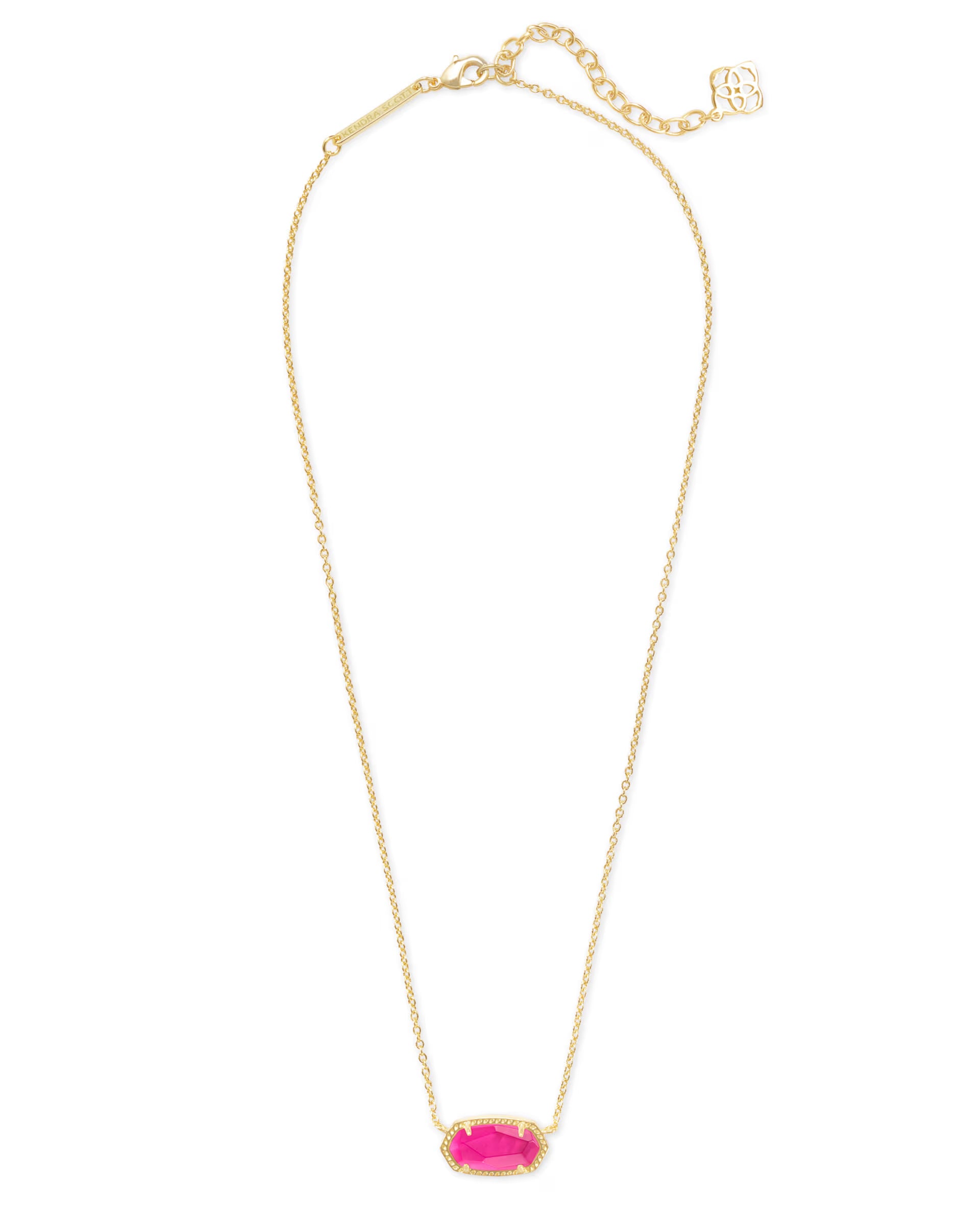Elisa Gold Short Pendant Necklace - Gold Azalea Illusion