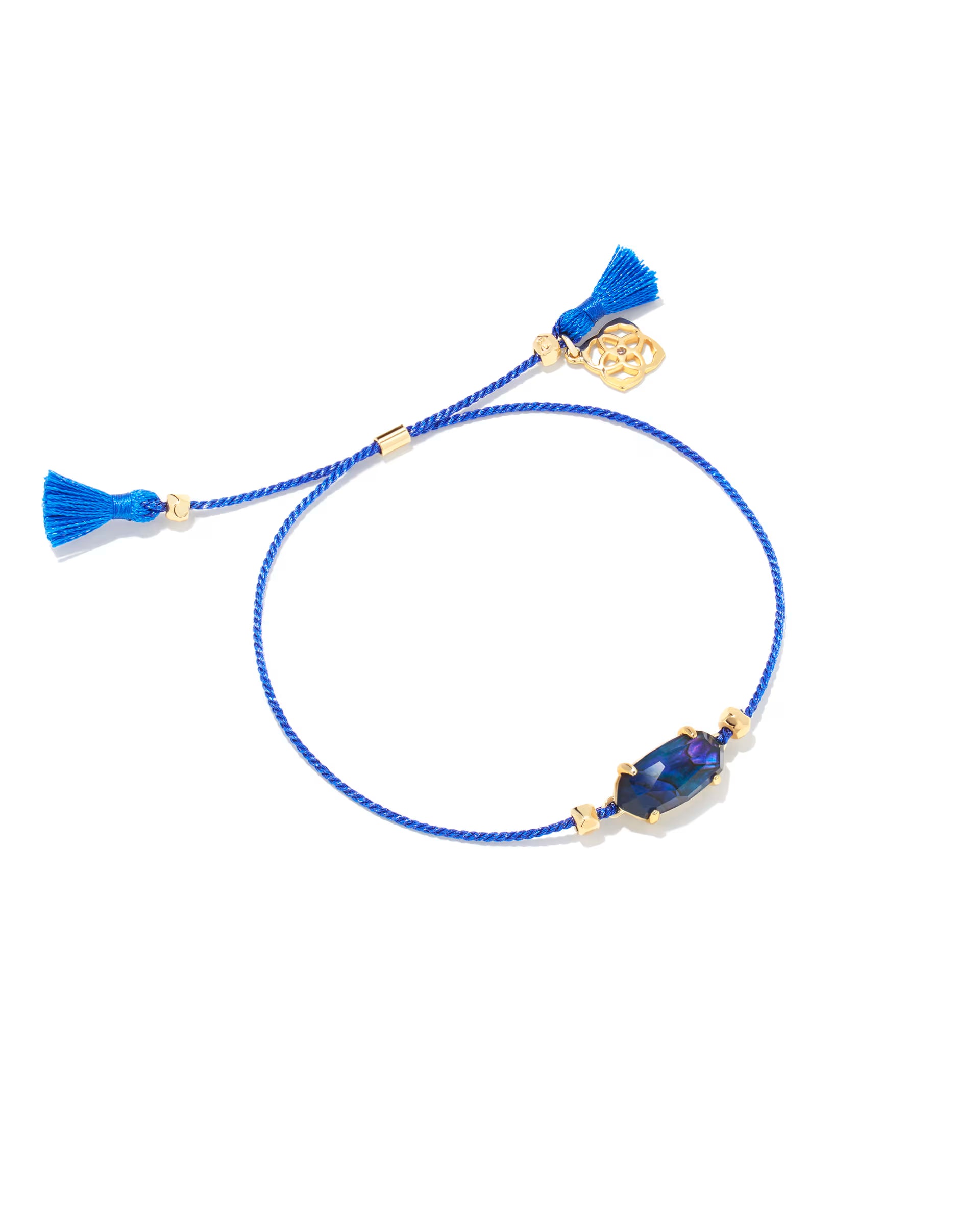 Everlyne Blue Cord Friendship Bracelet - Navy Abalone