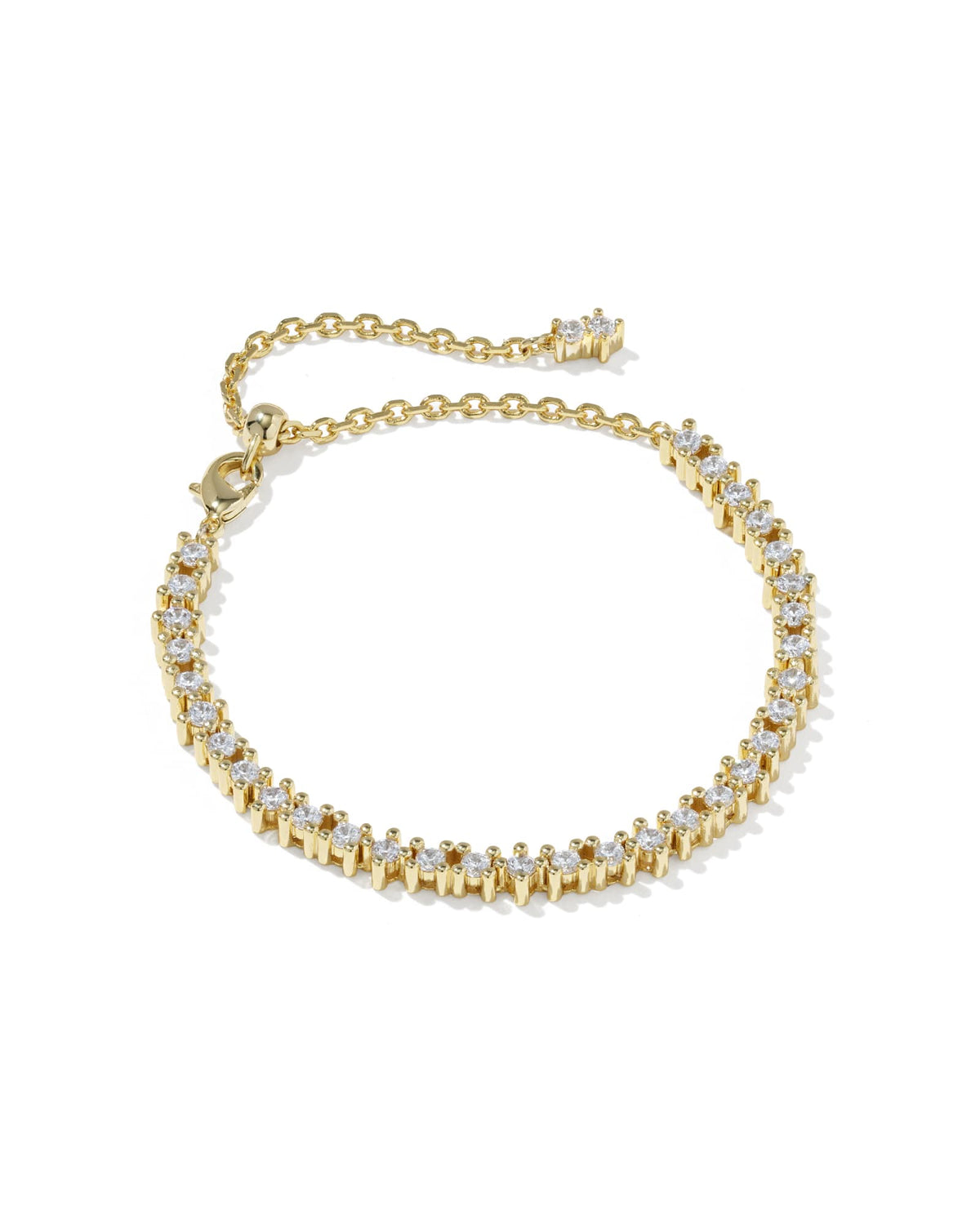 Fate Gold Tennis Bracelet - White CZ