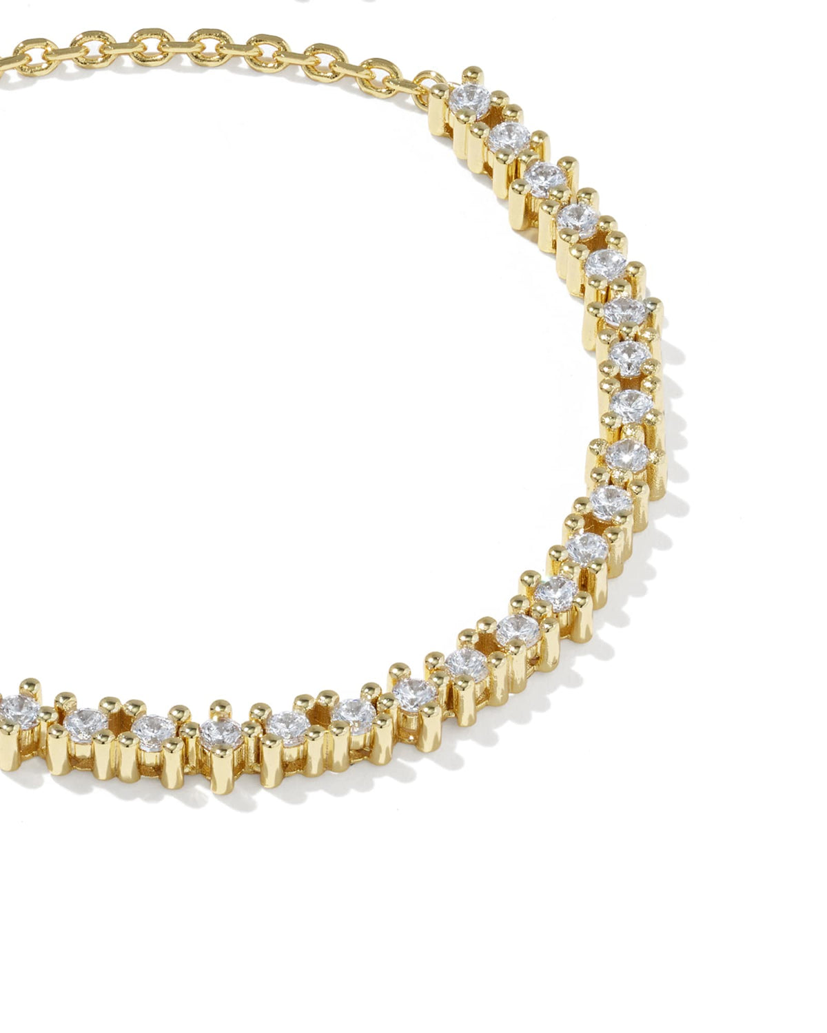 Fate Gold Tennis Bracelet - White CZ